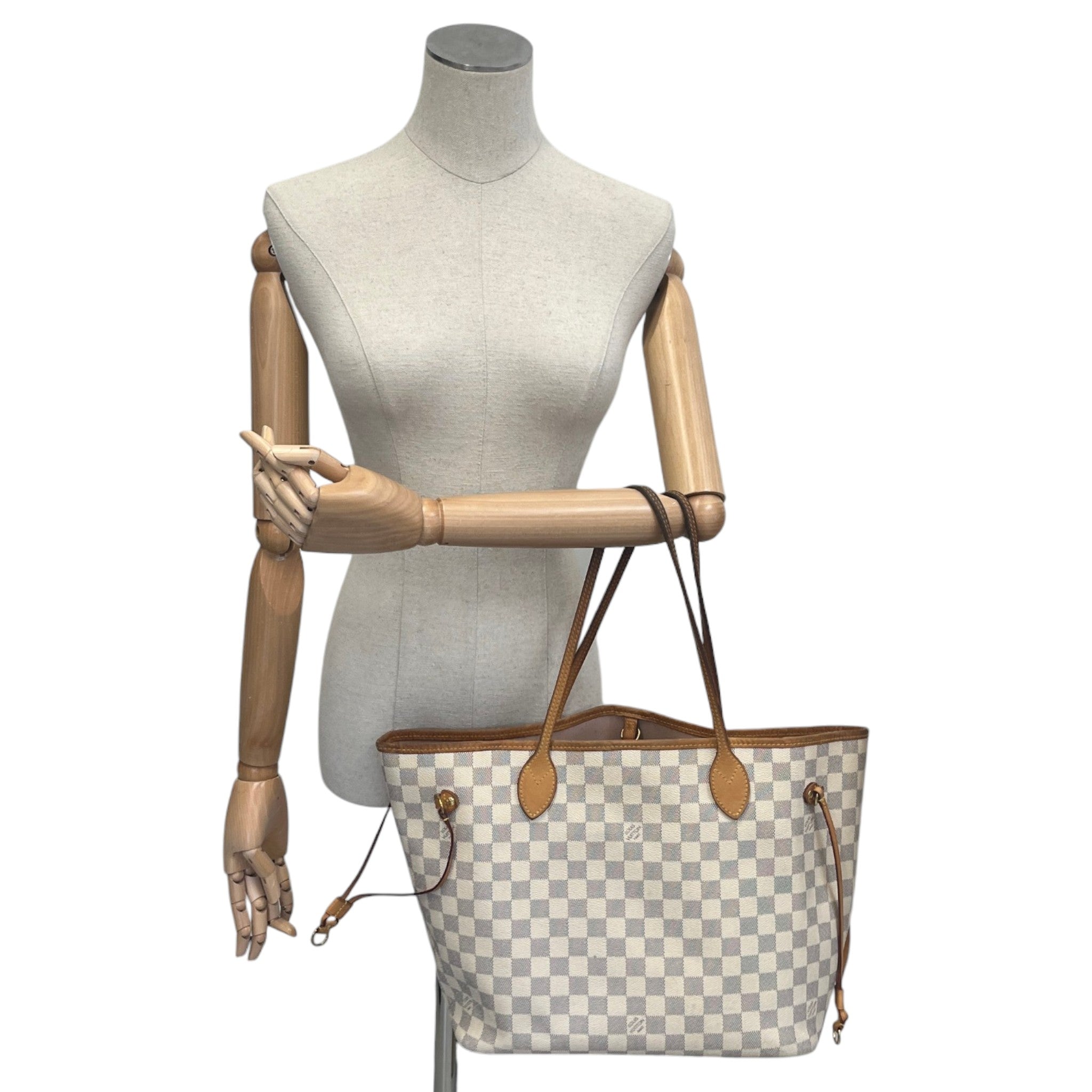 Women's Damier Azur Neverfull Mm Tote Bag White