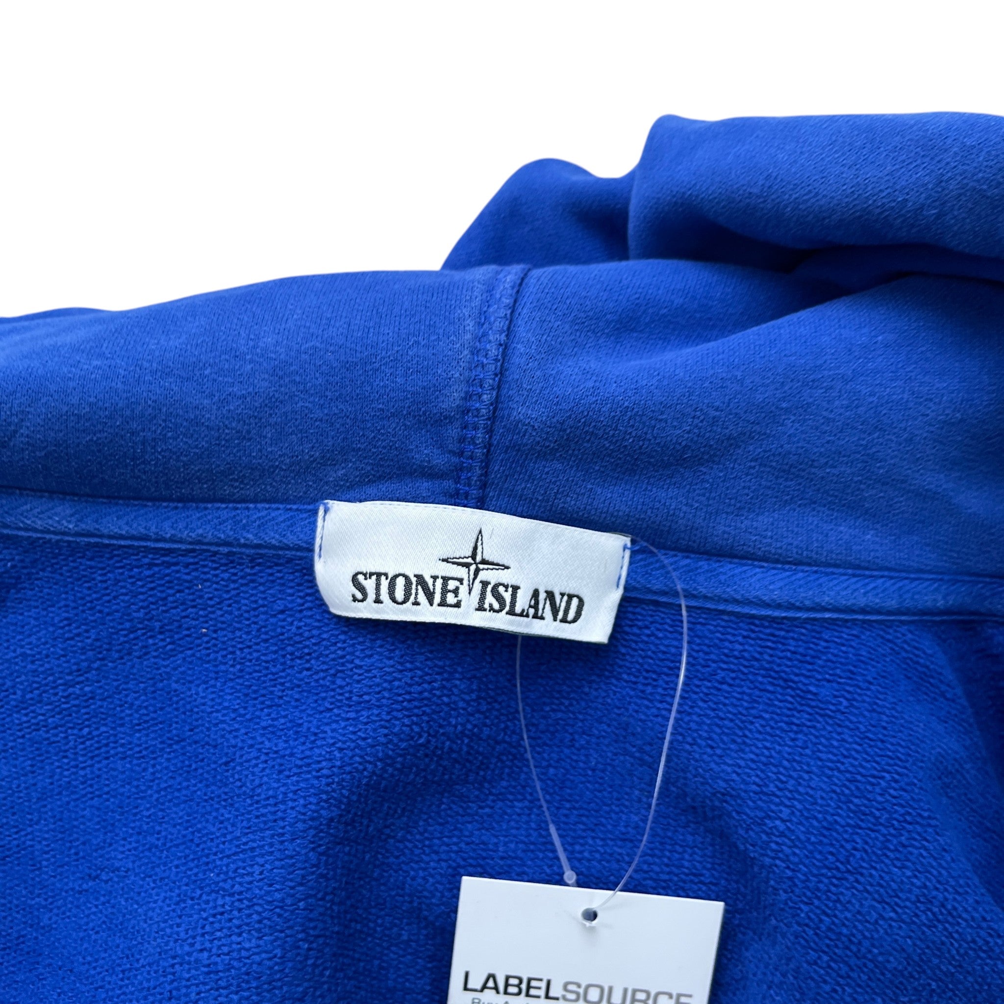 Men's Applique Logo Hoodie Blue Size XXL