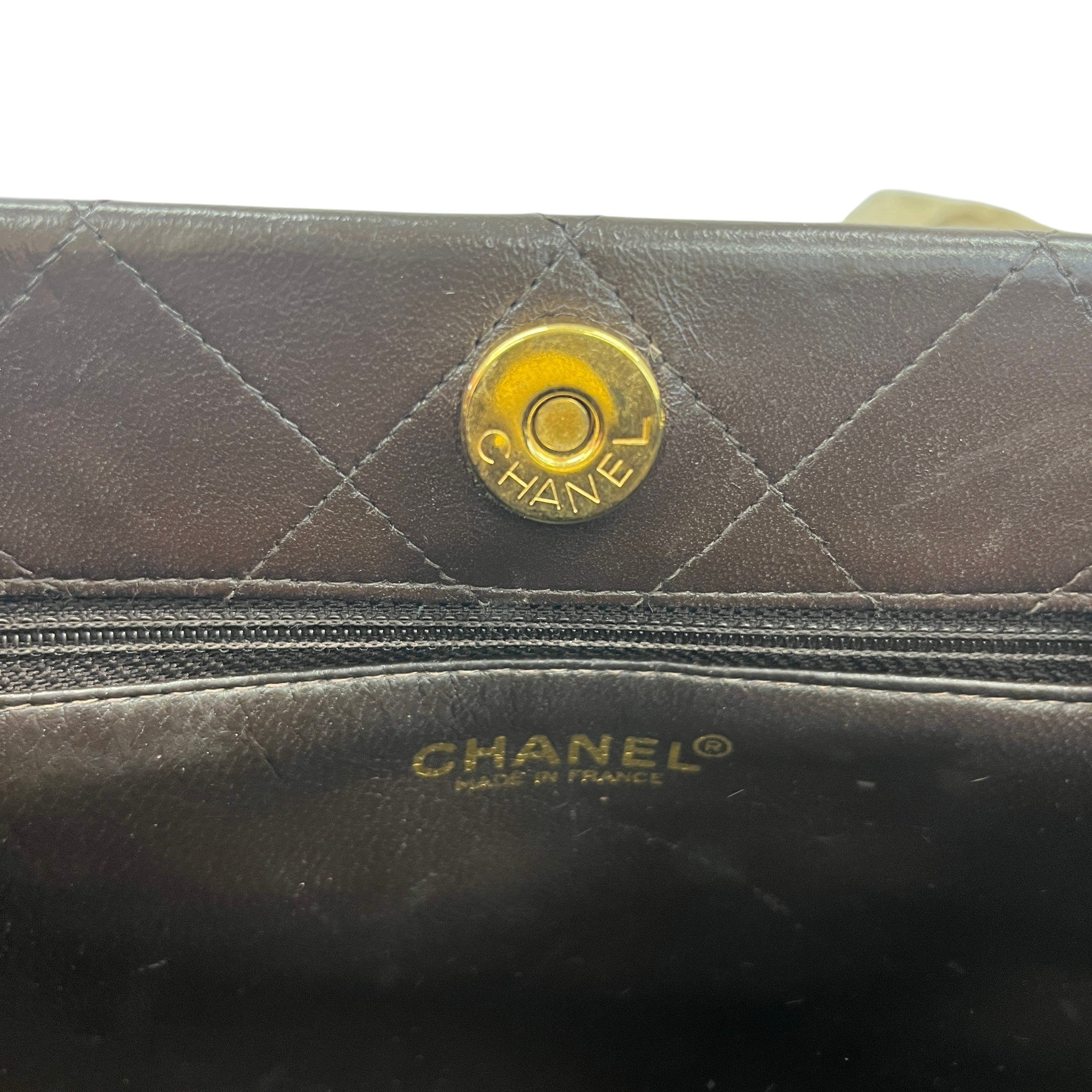 Women's Lambskin Cc Tote Bag Brown