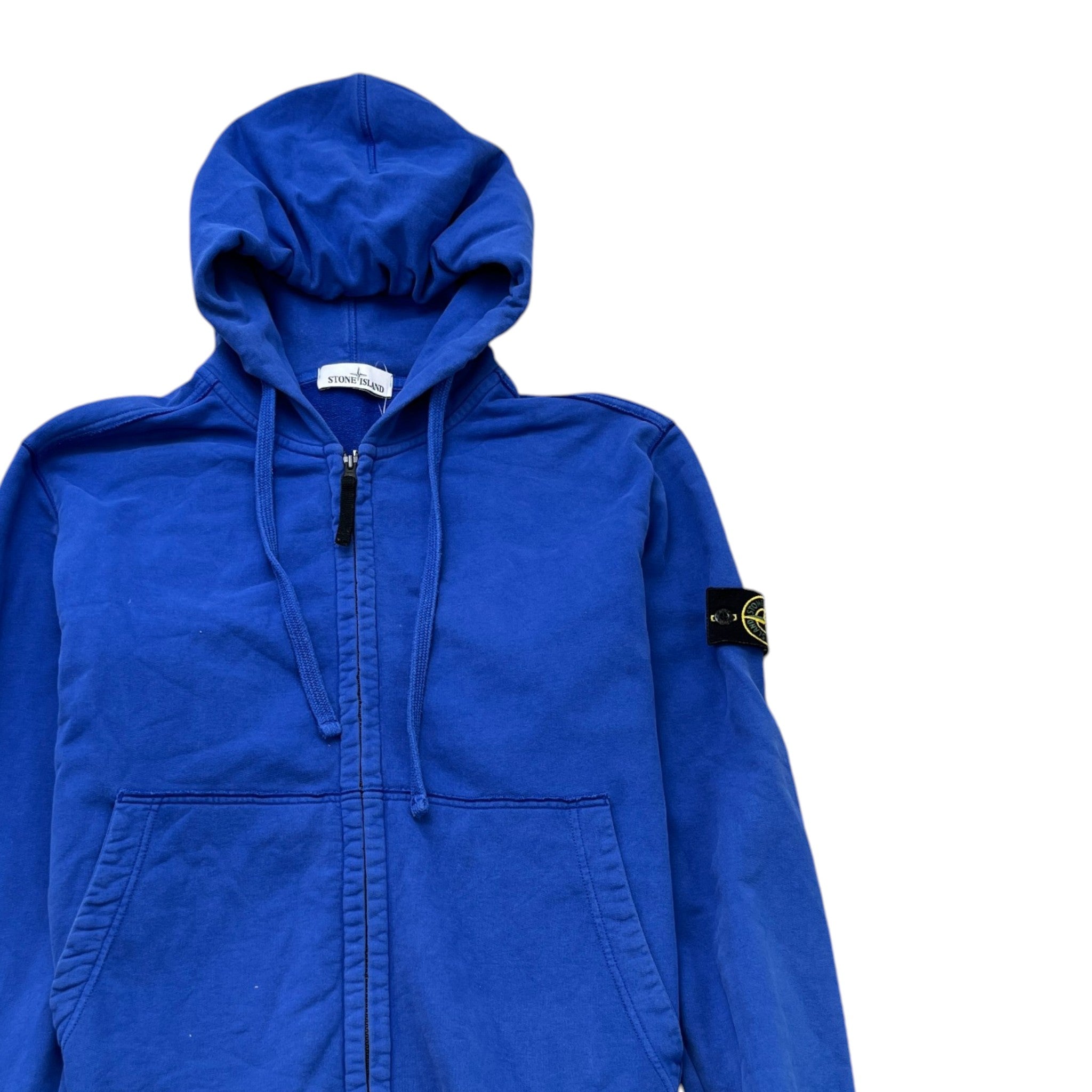 Men's Applique Logo Hoodie Blue Size XXL