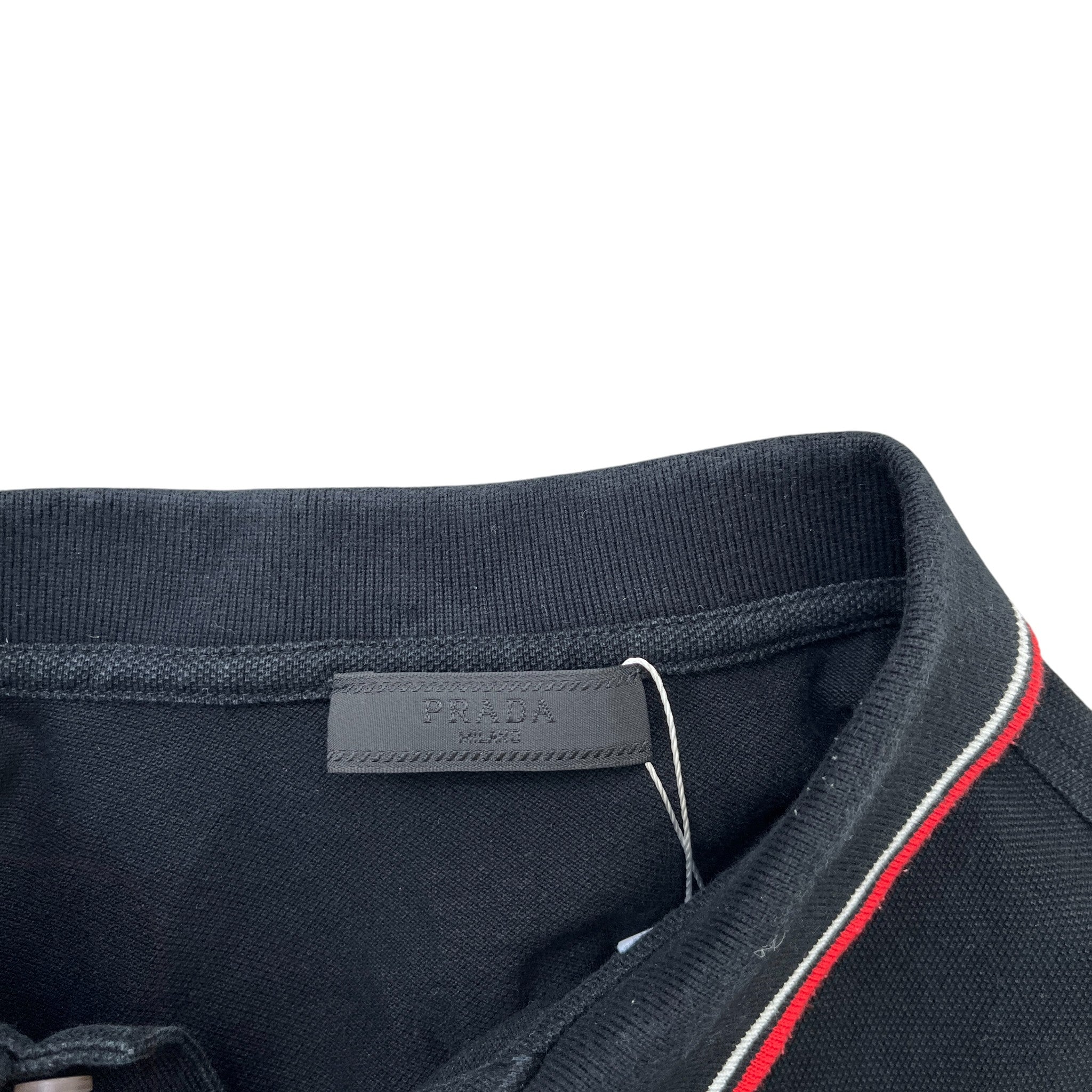 Men's Tab Logo Polo Shirt Black Size L