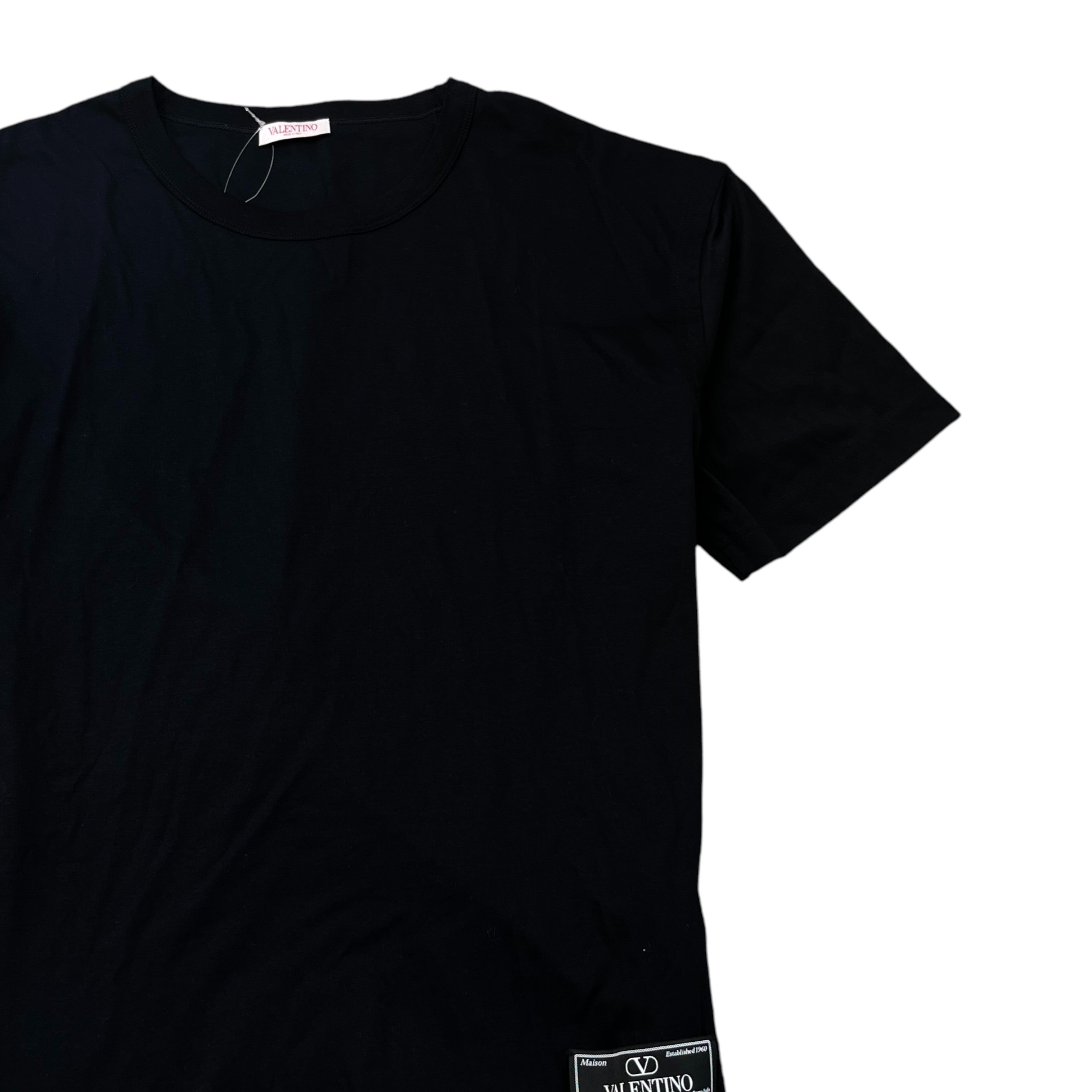 Men's Applique Logo T-Shirt Black Size XXL