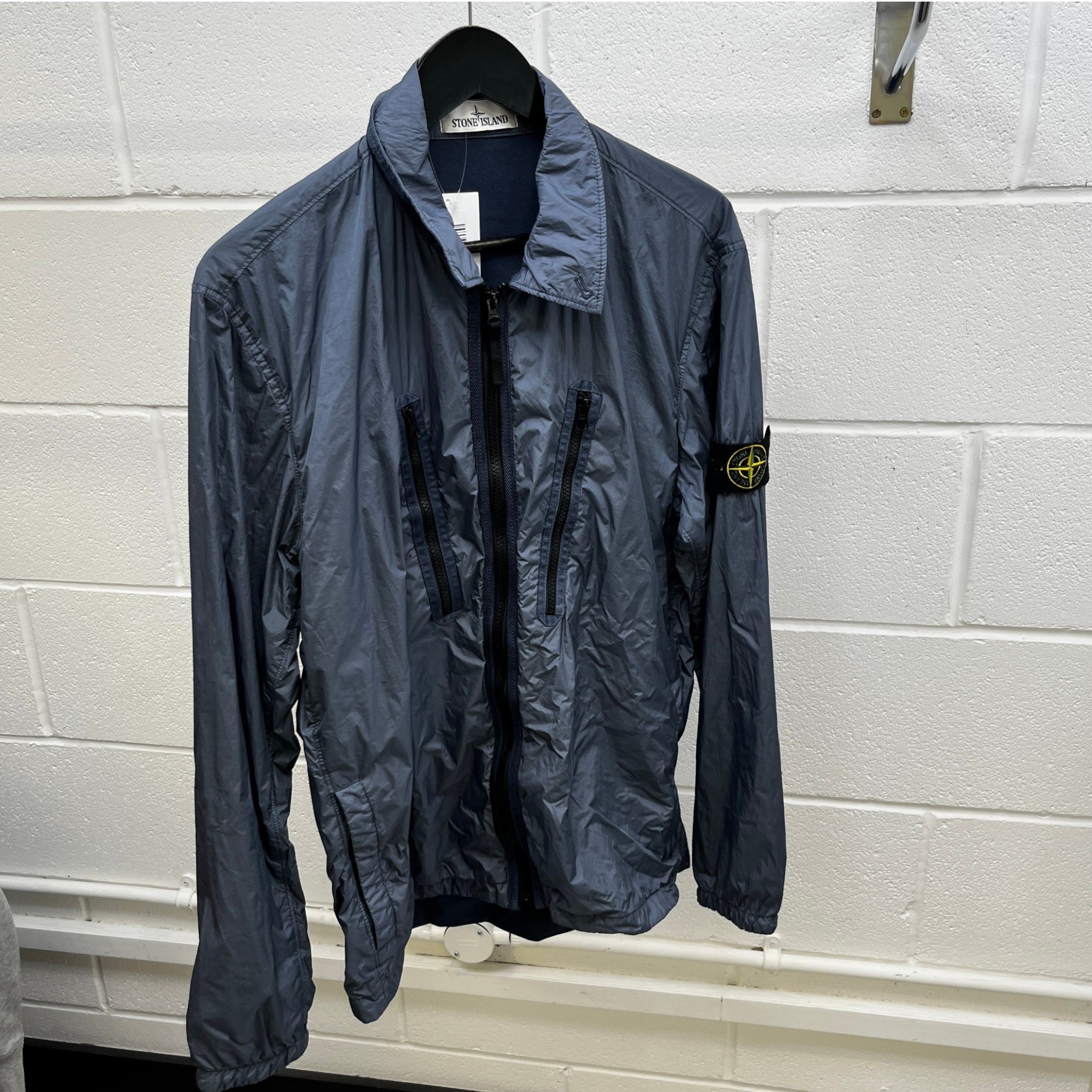 Men's Nylon Metal Jacket Grey Size L