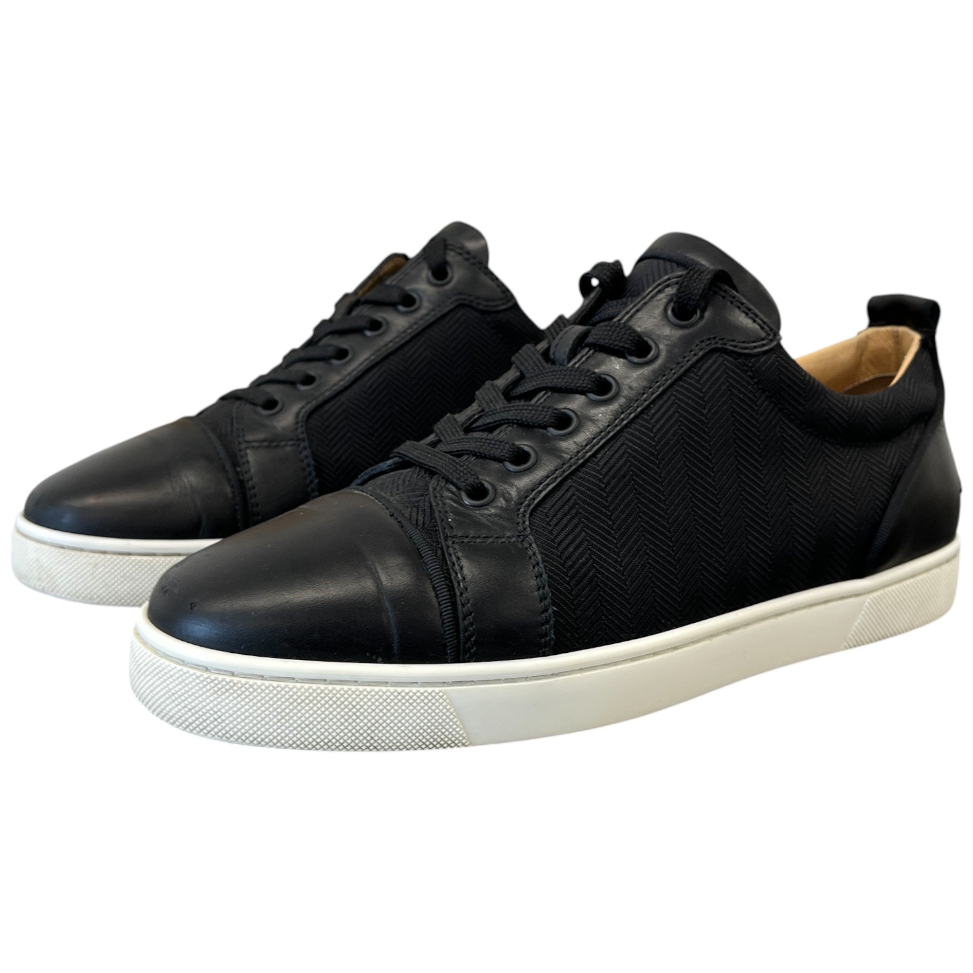 Men's Louis Junior Flat Low Trainers Black Size EU 40.5 / UK 6.5