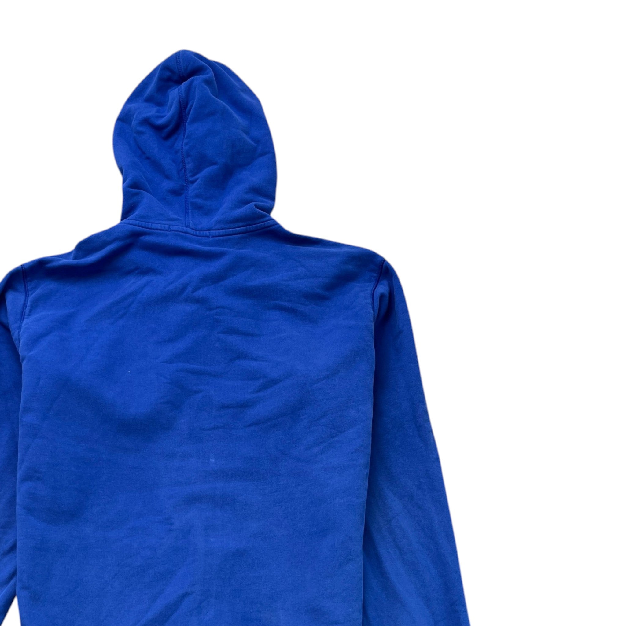 Men's Applique Logo Hoodie Blue Size XXL