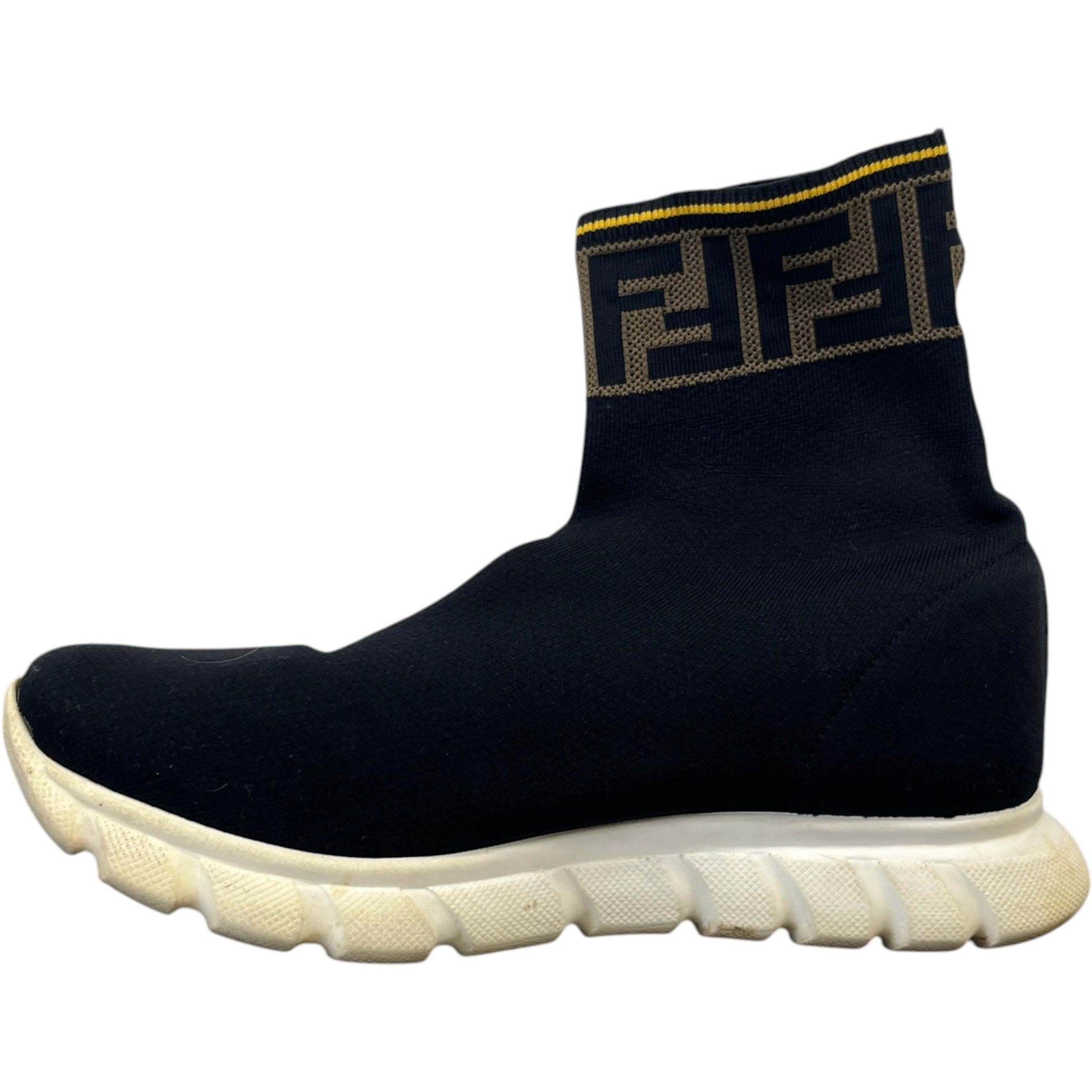 Women's Ff Monogram Sock High Trainers Black Size EU 36 / UK 3