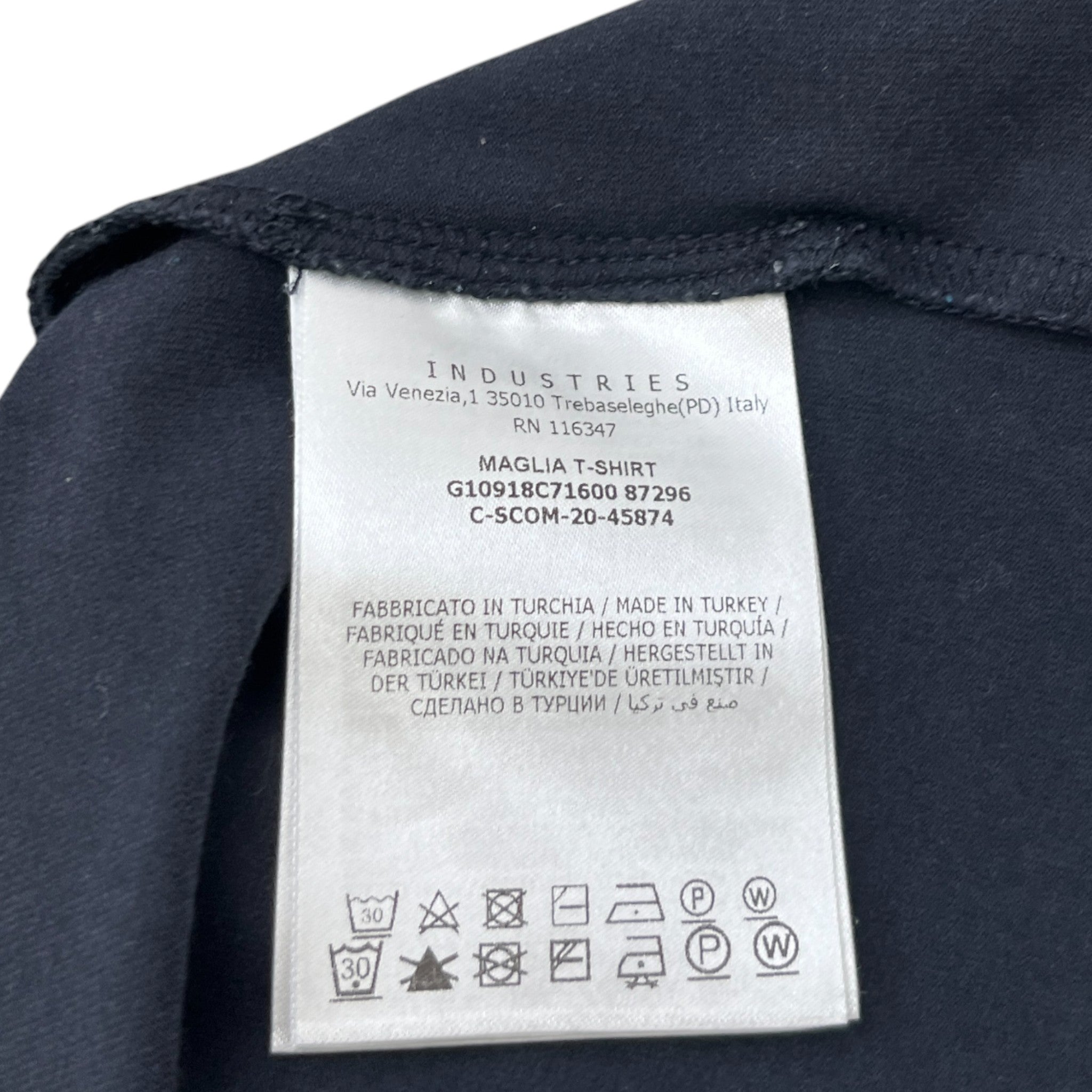 Men's Tricolour Maglia T-Shirt Navy Size S