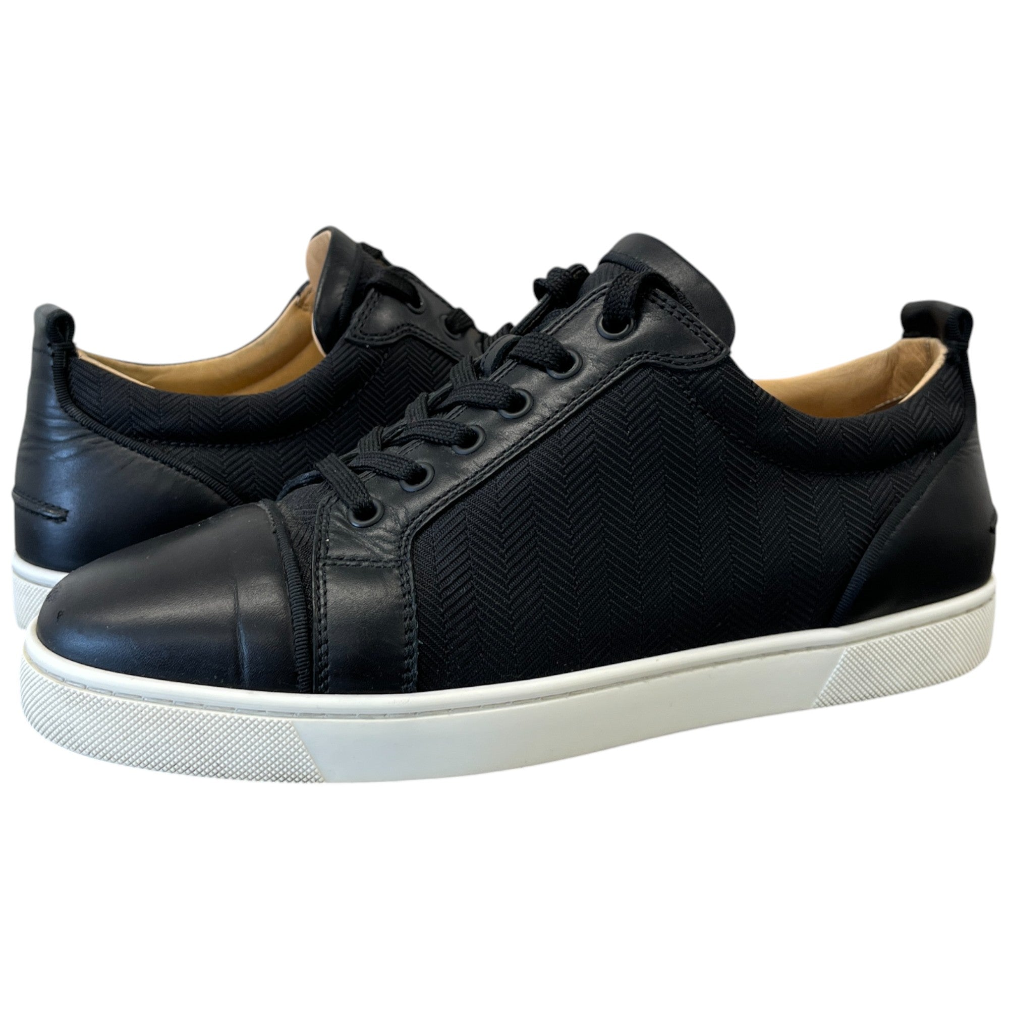 Men's Louis Junior Flat Low Trainers Black Size EU 40.5 / UK 6.5