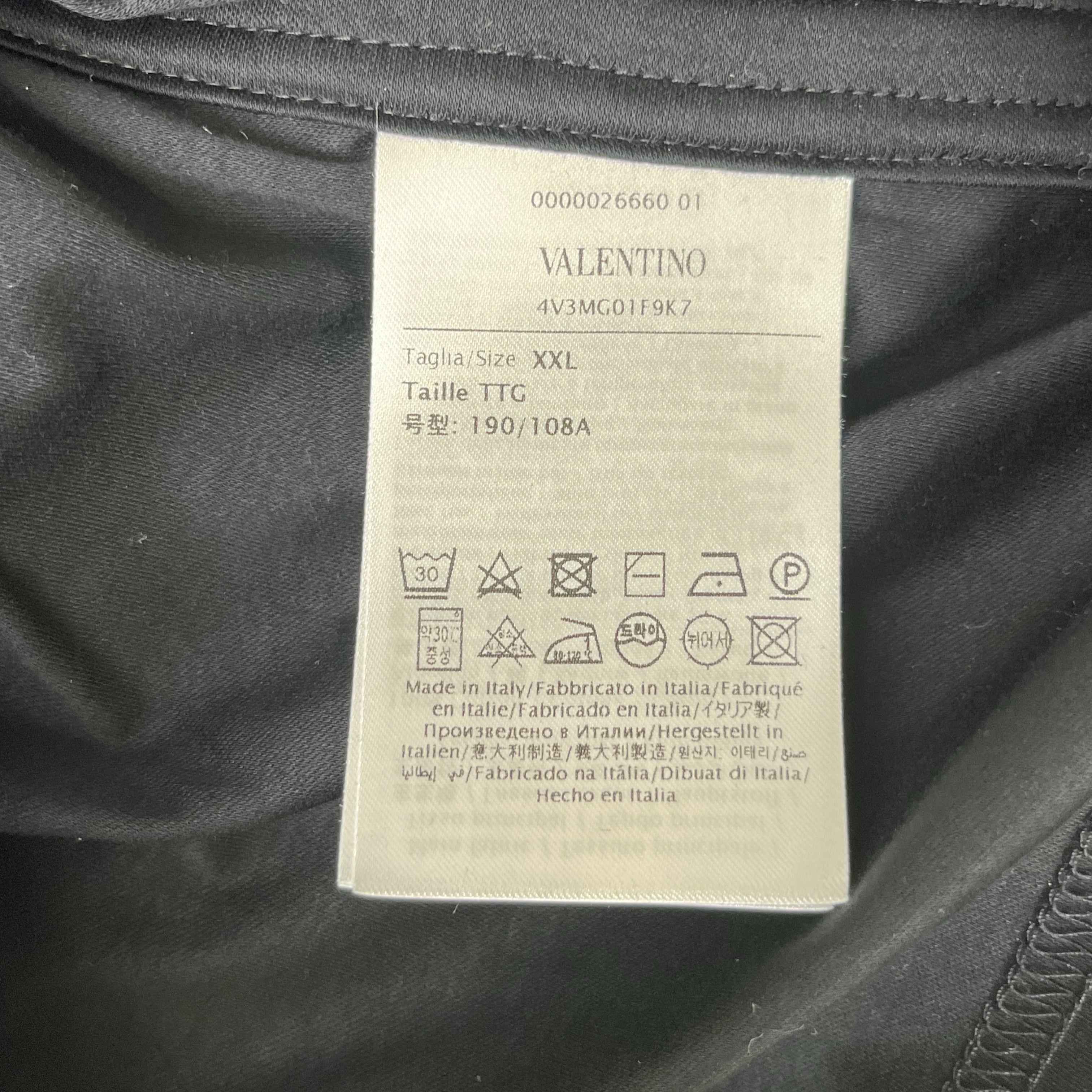 Men's Applique Logo T-Shirt Black Size XXL