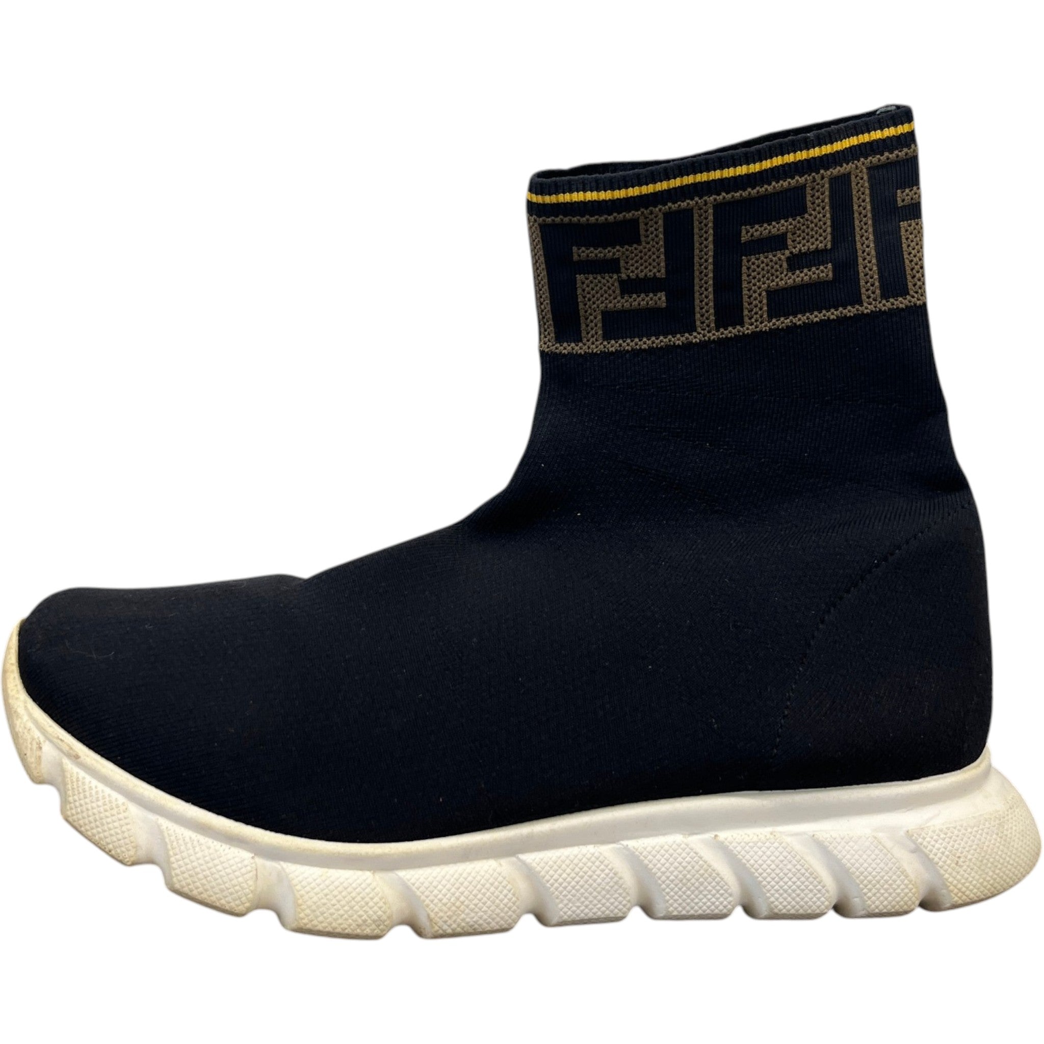 Women's Ff Monogram Sock High Trainers Black Size EU 36 / UK 3
