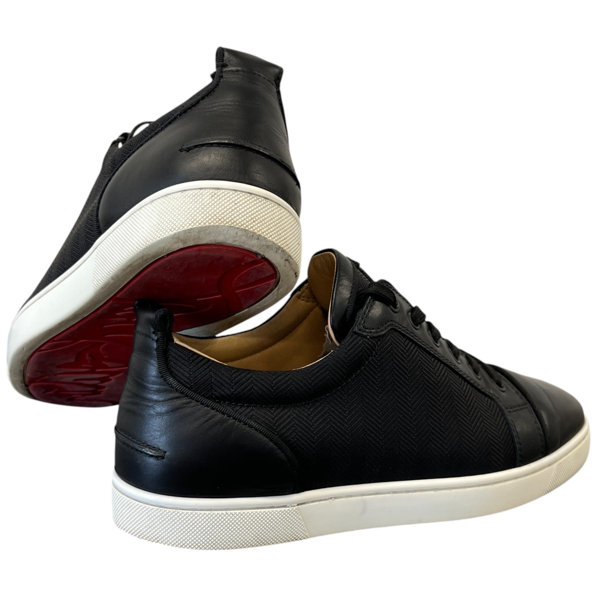 Men's Louis Junior Flat Low Trainers Black Size EU 40.5 / UK 6.5