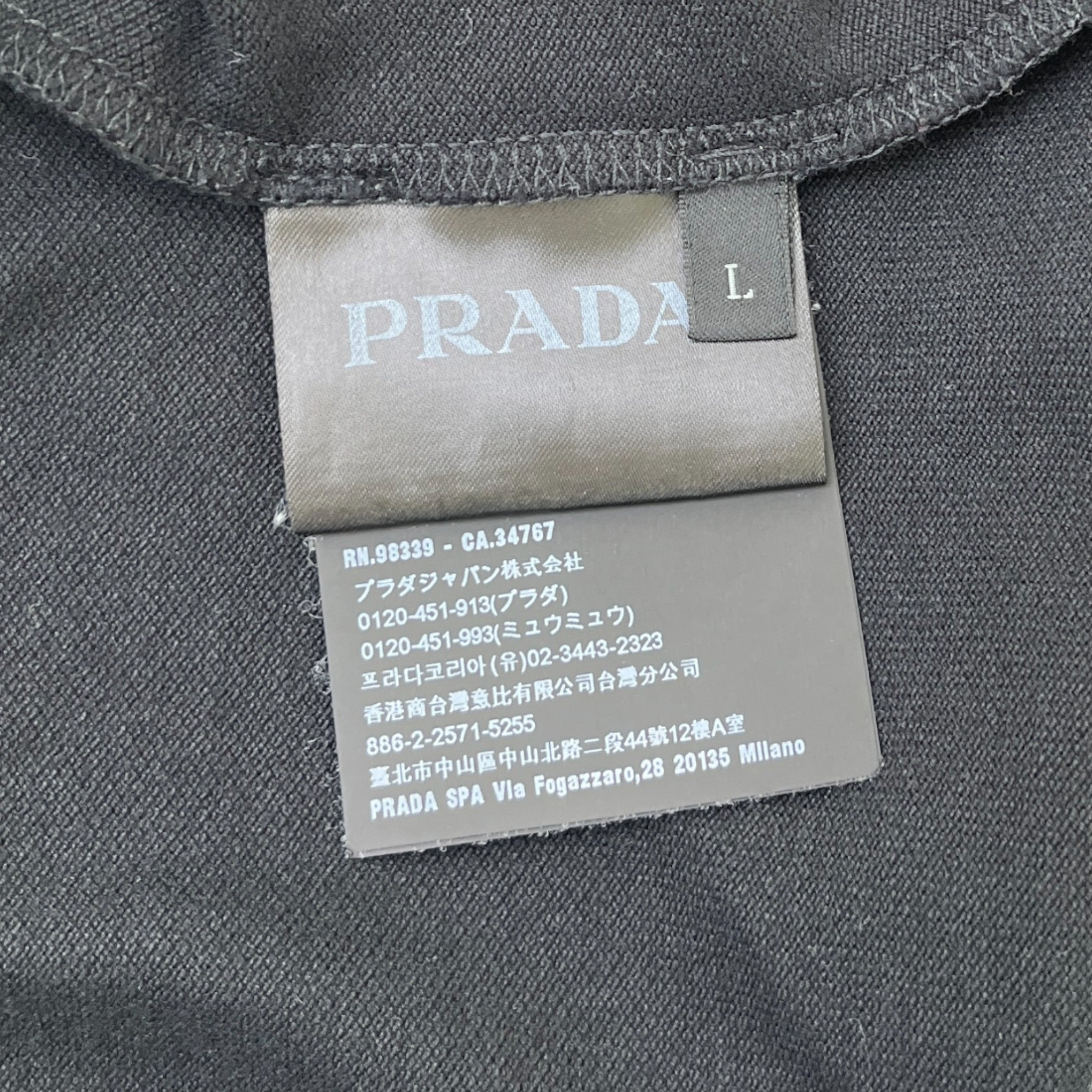 Men's Tab Logo Polo Shirt Black Size L