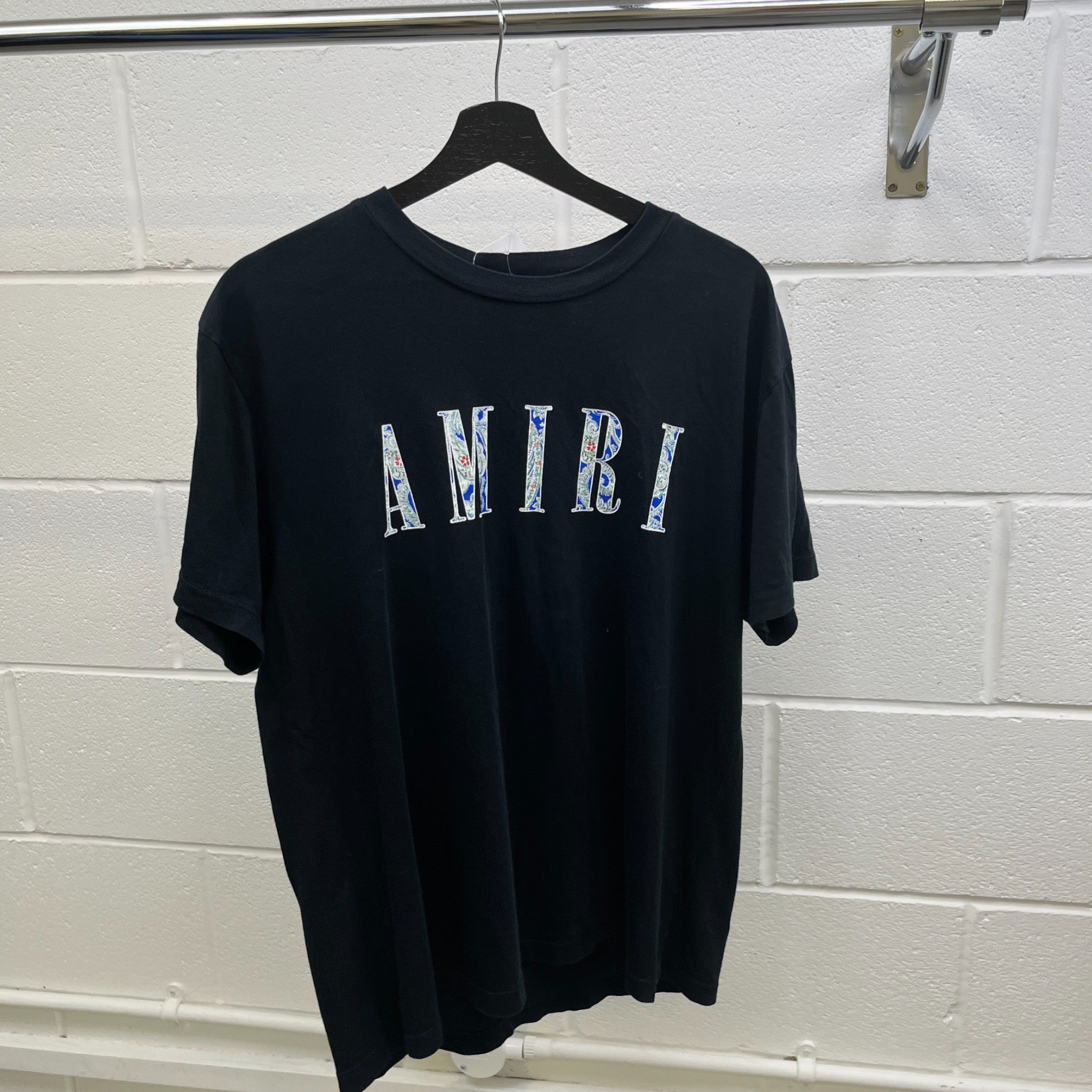 Men's Logo Print T-Shirt Black Size S