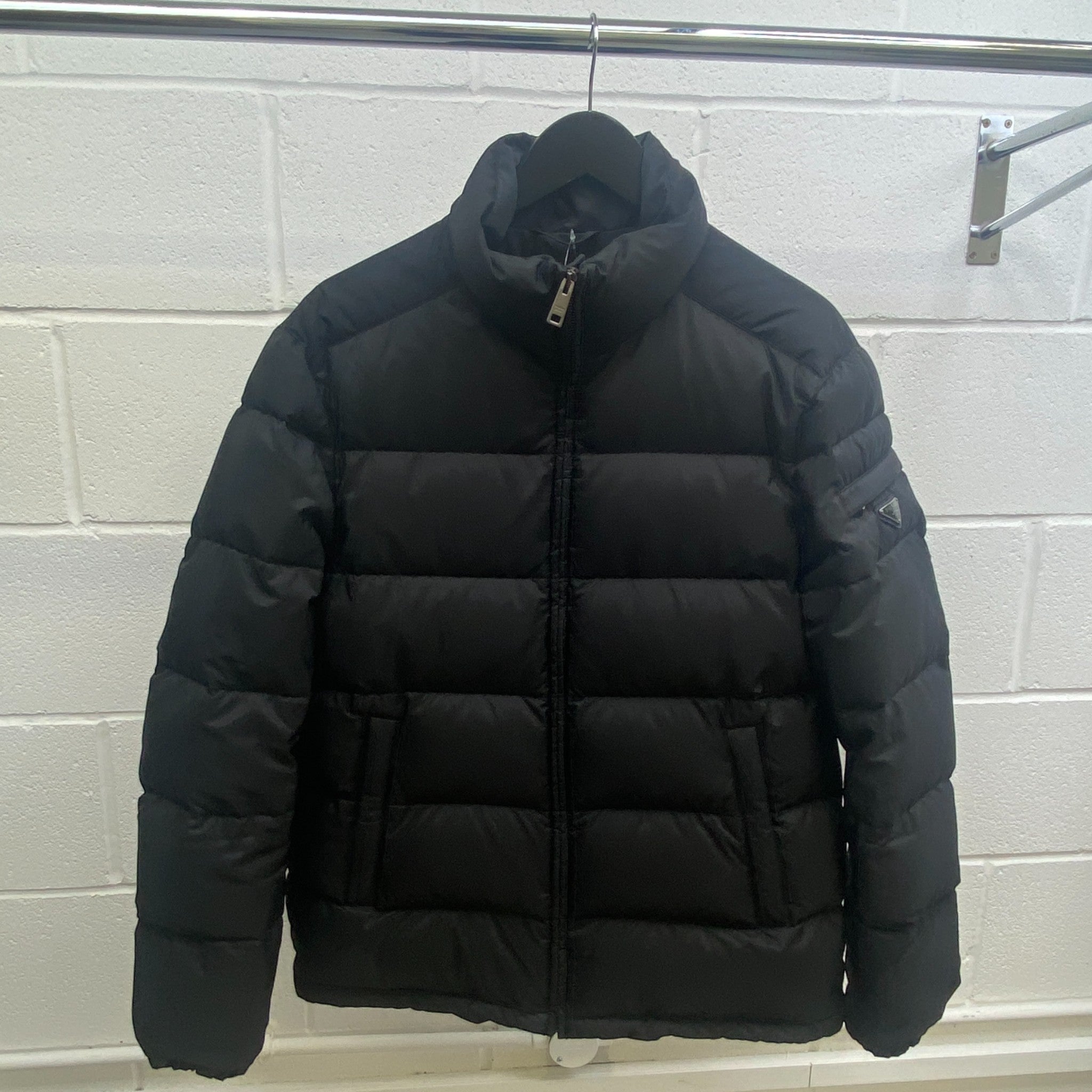 Men's Plaque Logo Down Jacket Black Size IT 50 / L