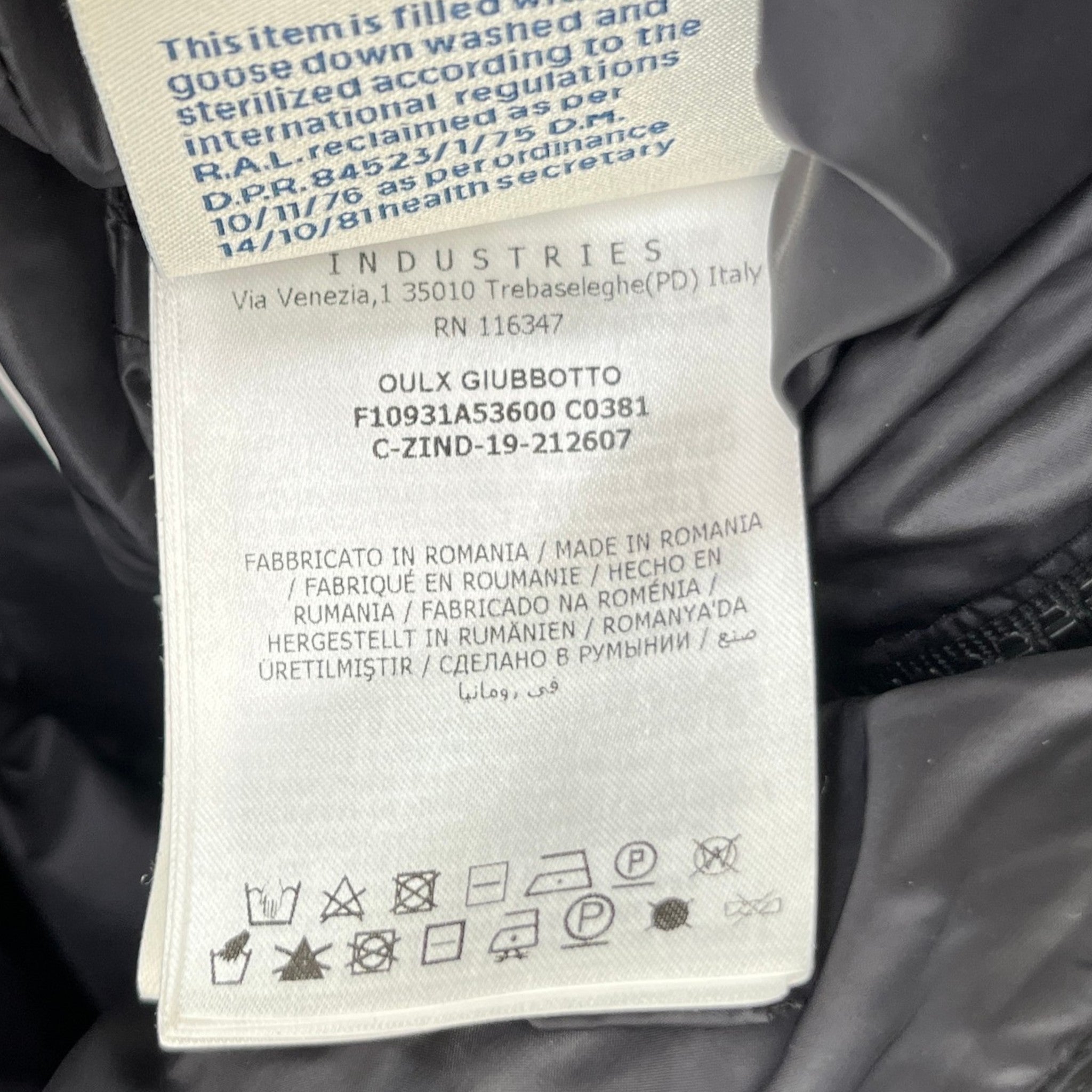 Women's Oulx Down Jacket Black Size 1 / UK 10