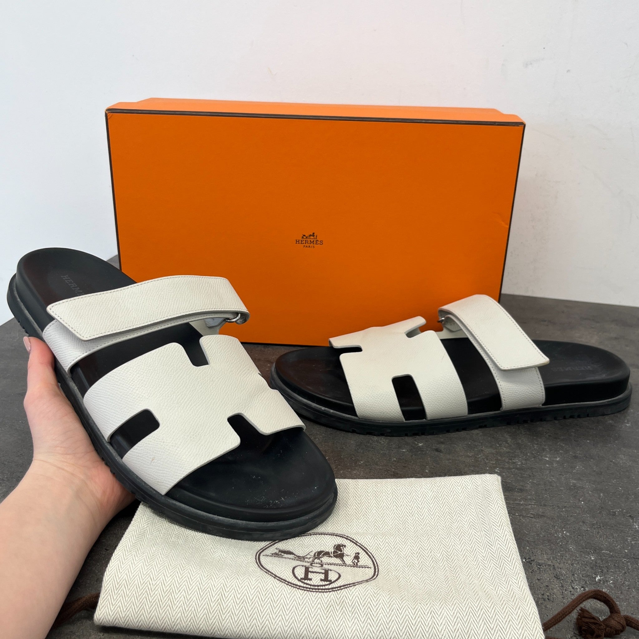 Men's Chypre Slides White Size EU 45 / UK 11