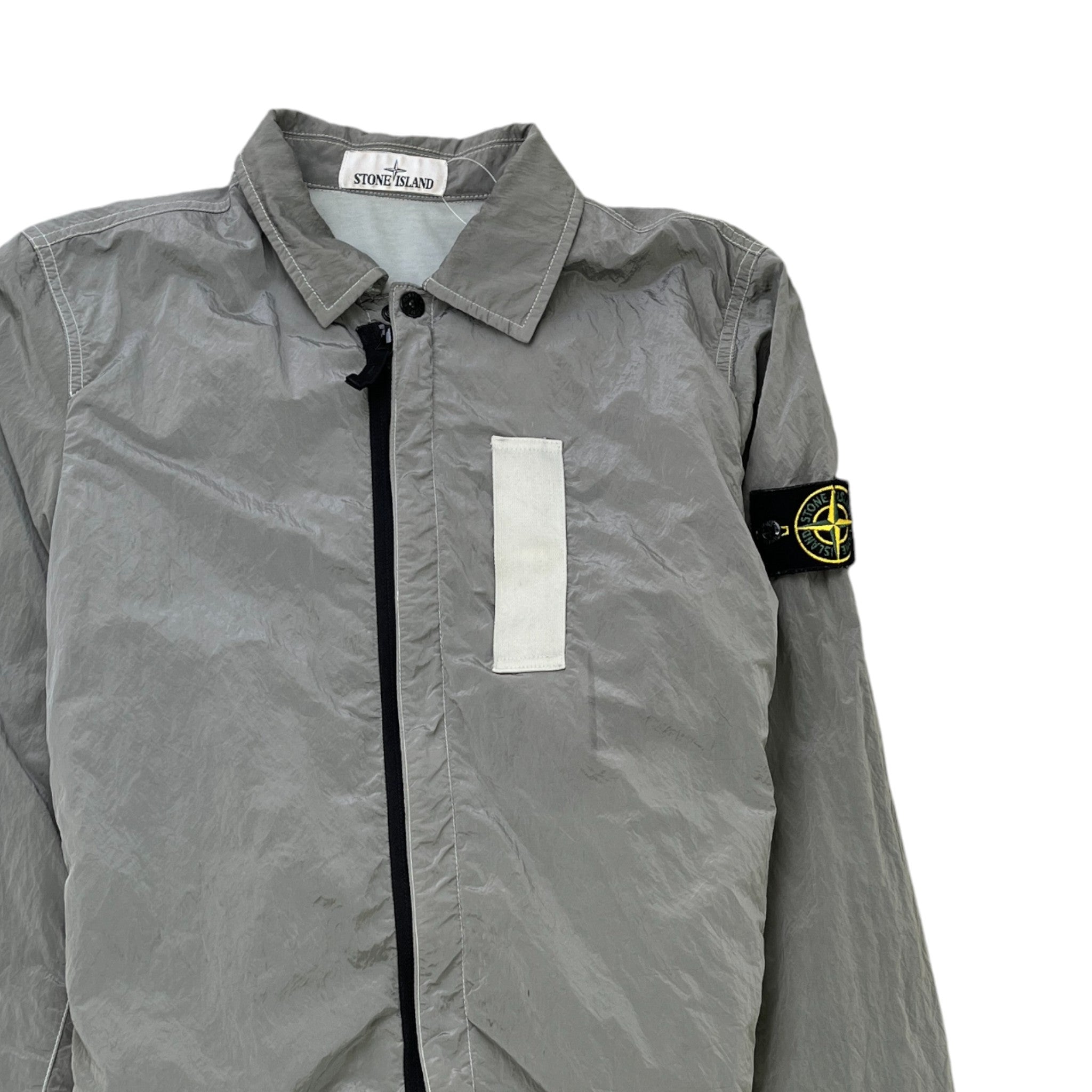 Men's Applique Logo OverShirt Grey Size S