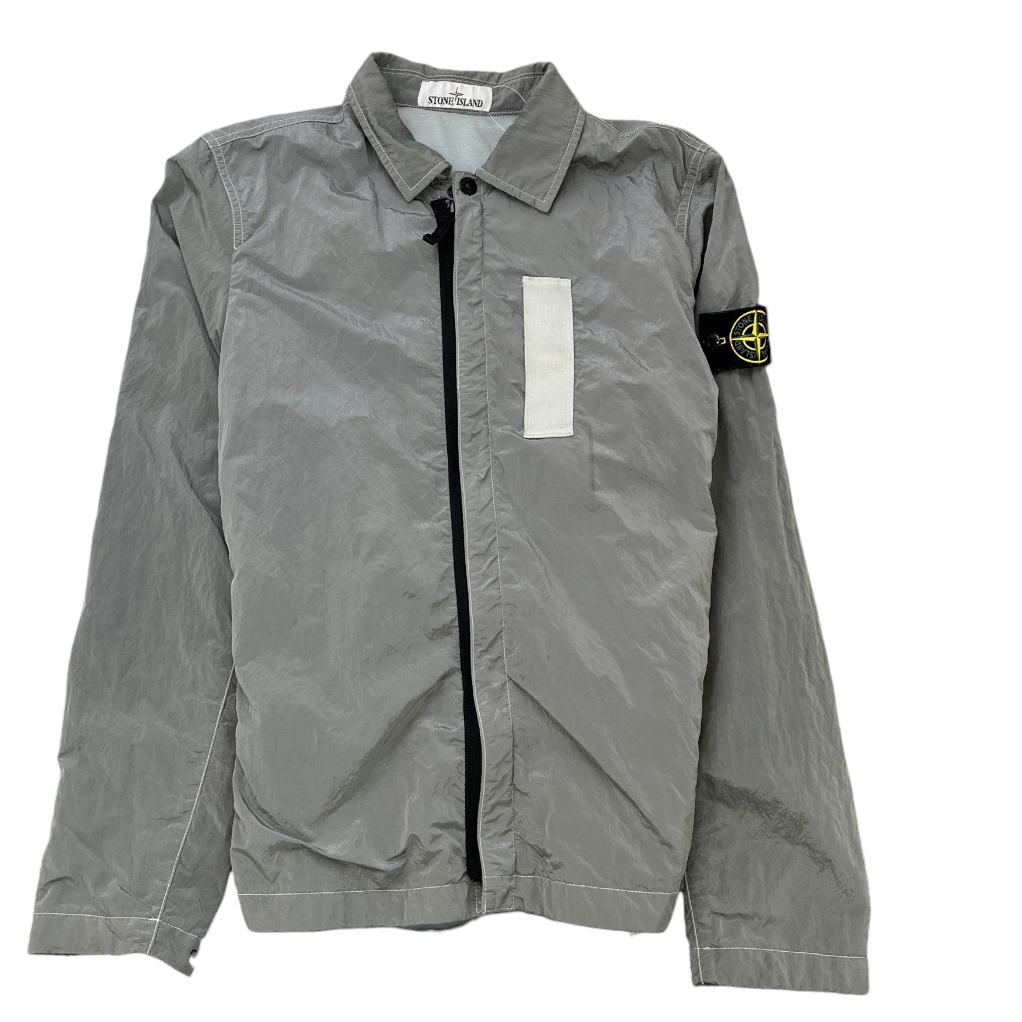 Men's Applique Logo OverShirt Grey Size S