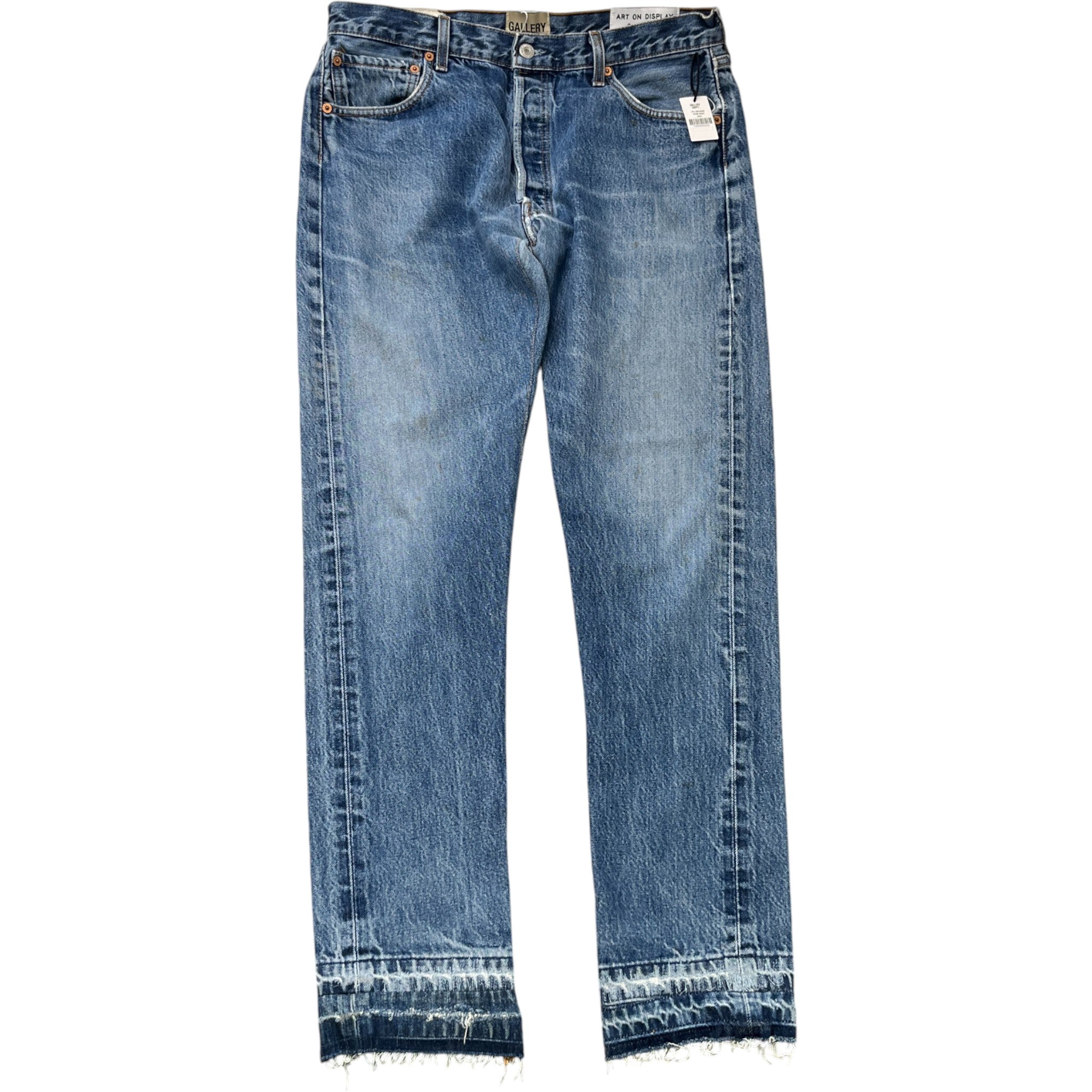 Men's Patch Logo Jeans Blue Size Waist 30"