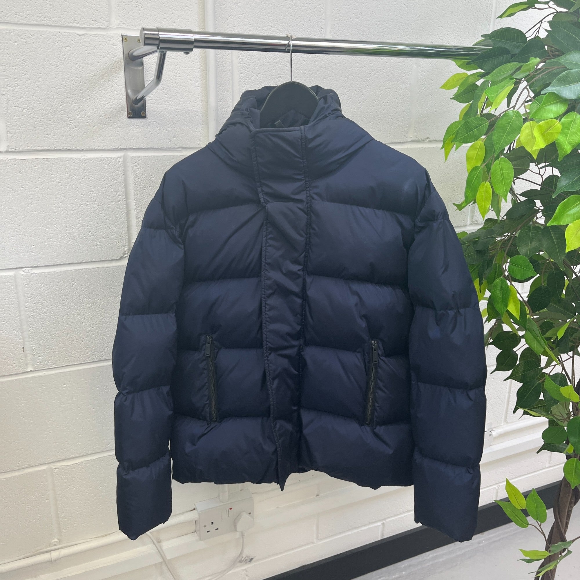 Men's Logo Down Jacket Navy Size Age 16