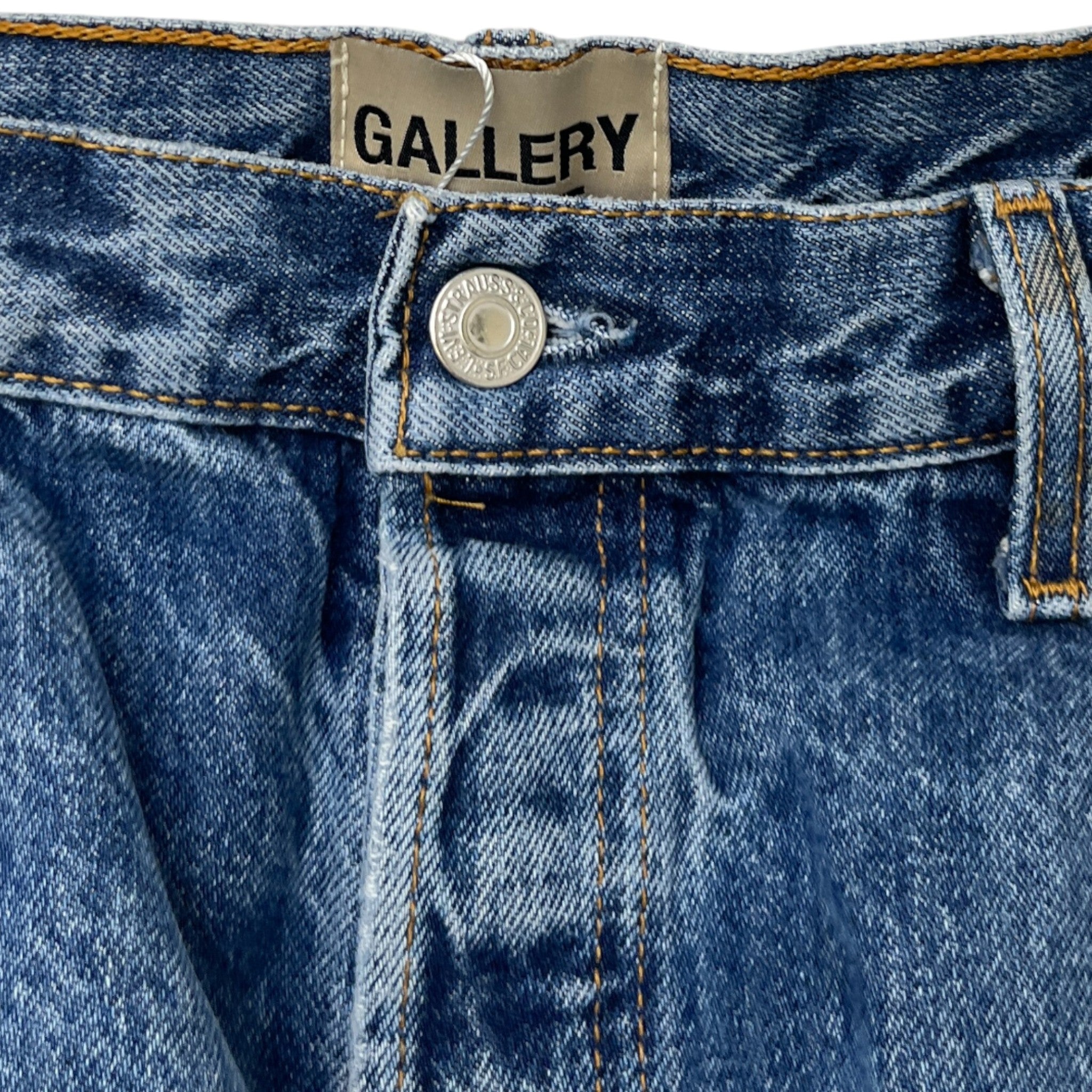 Men's Patch Logo Jeans Blue Size Waist 30"