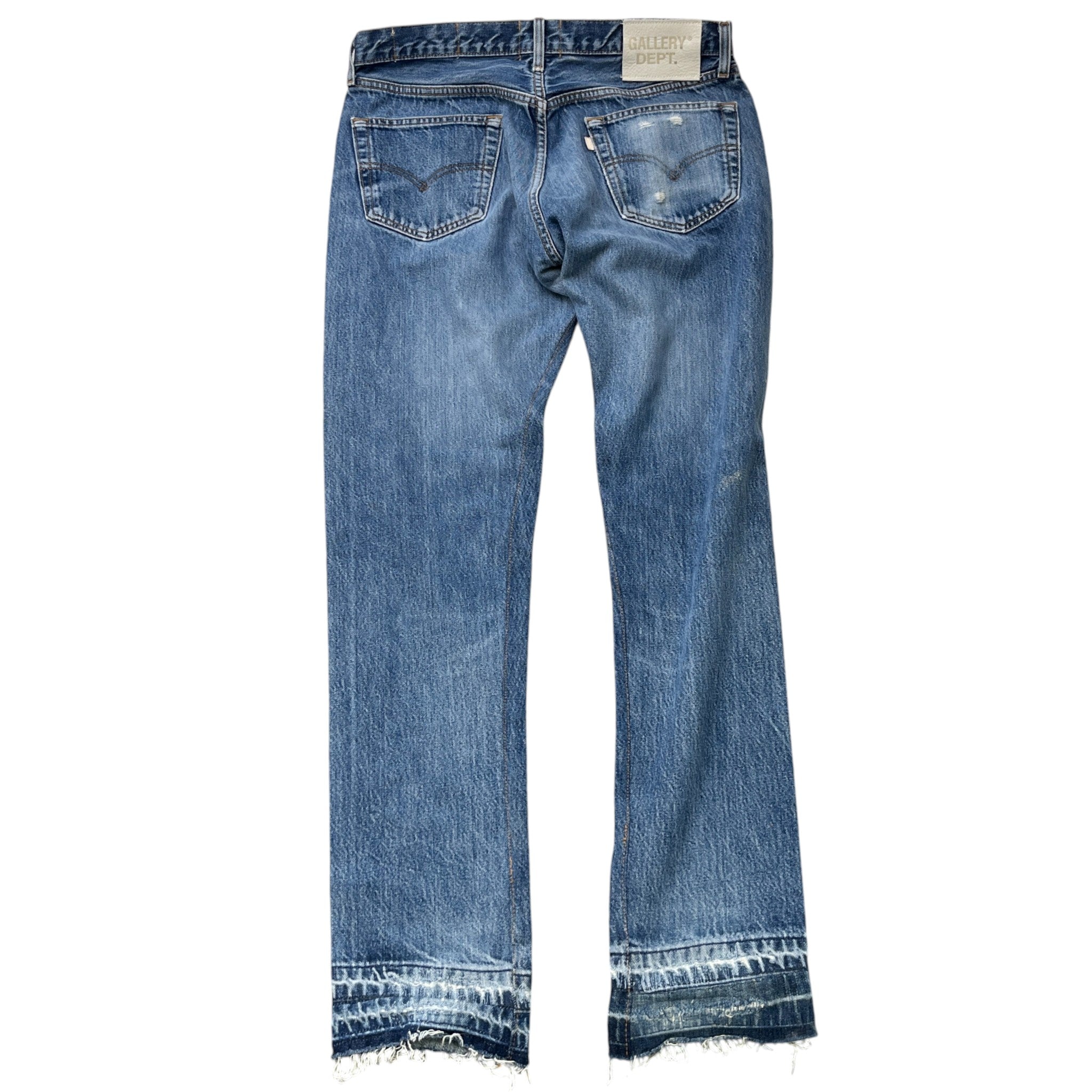 Men's Patch Logo Jeans Blue Size Waist 30"