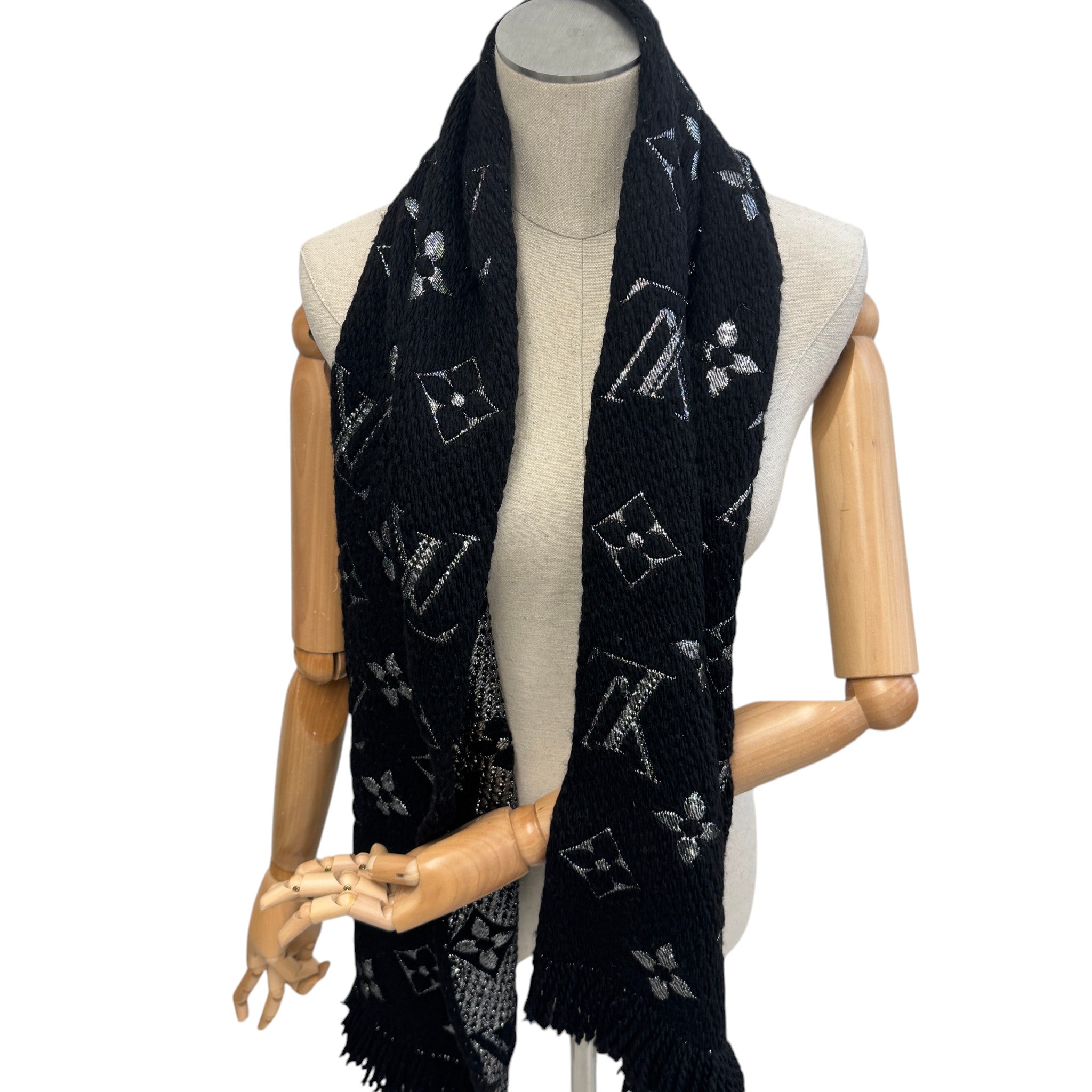 Women's Logomania Scarf Black