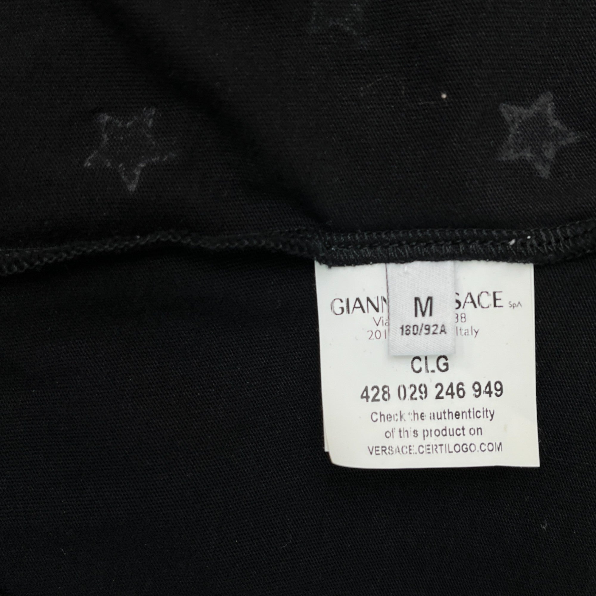 Men's Star T-Shirt Black Size M