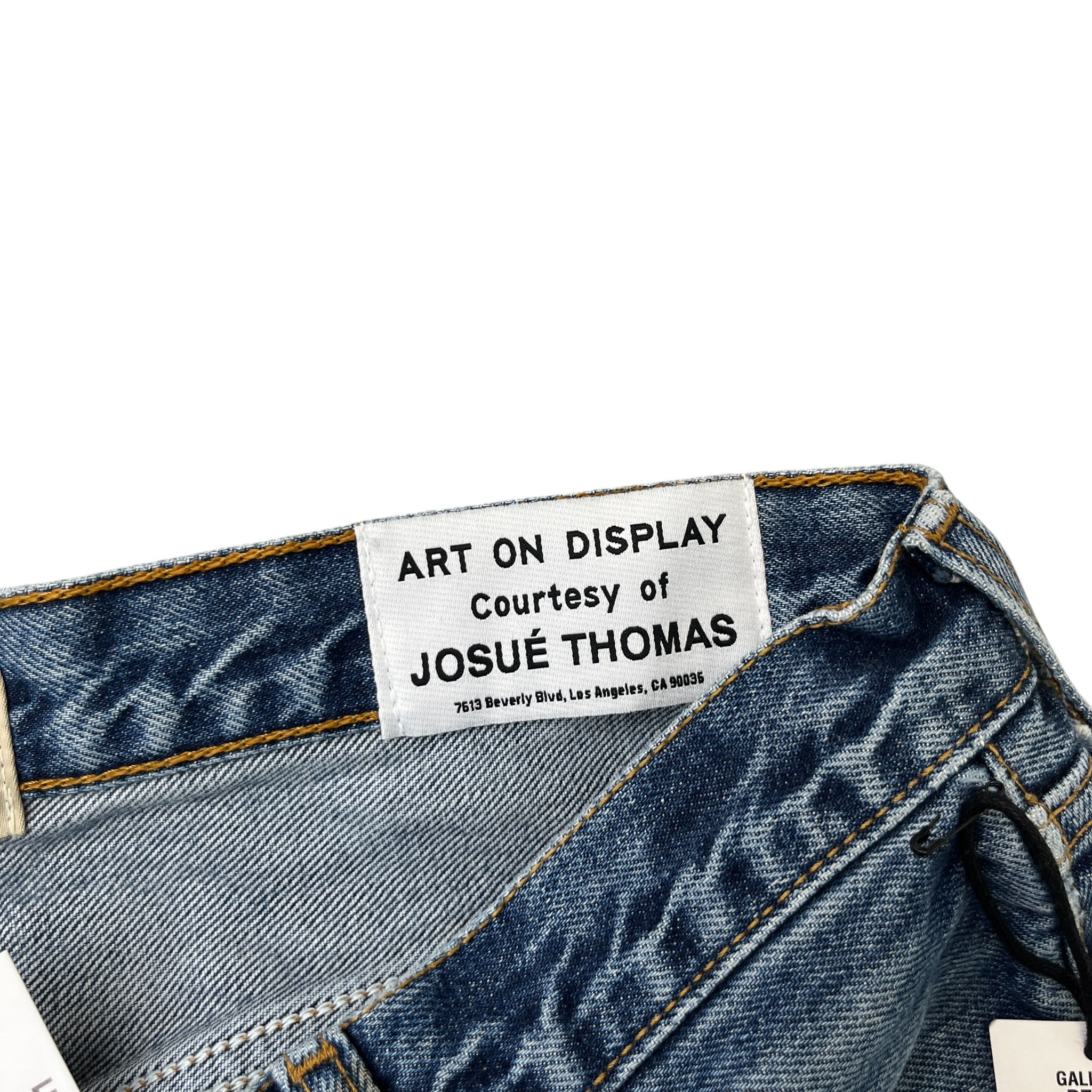 Men's Patch Logo Jeans Blue Size Waist 30"