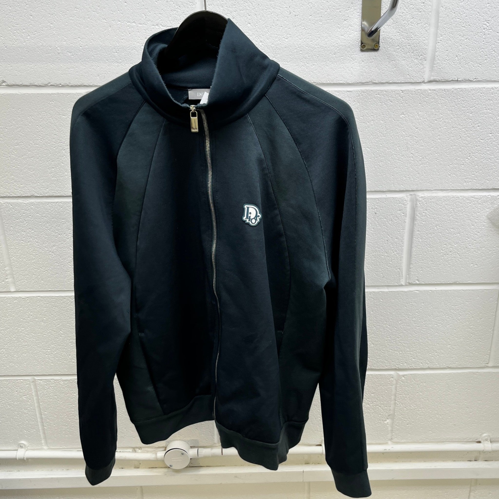 Men's Zip Up Track Jacket Green Size XL