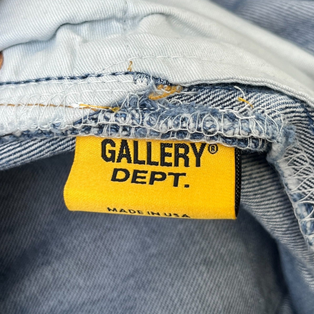 Men's Patch Logo Jeans Blue Size Waist 30"