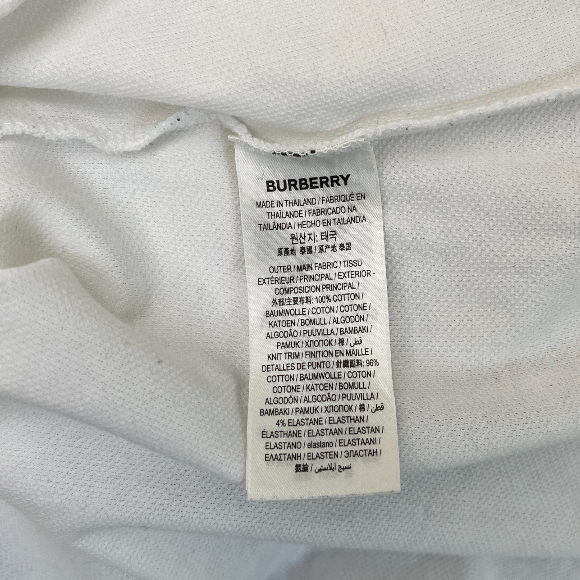 Men's Tb Embroidered Logo Polo Shirt White Size XL