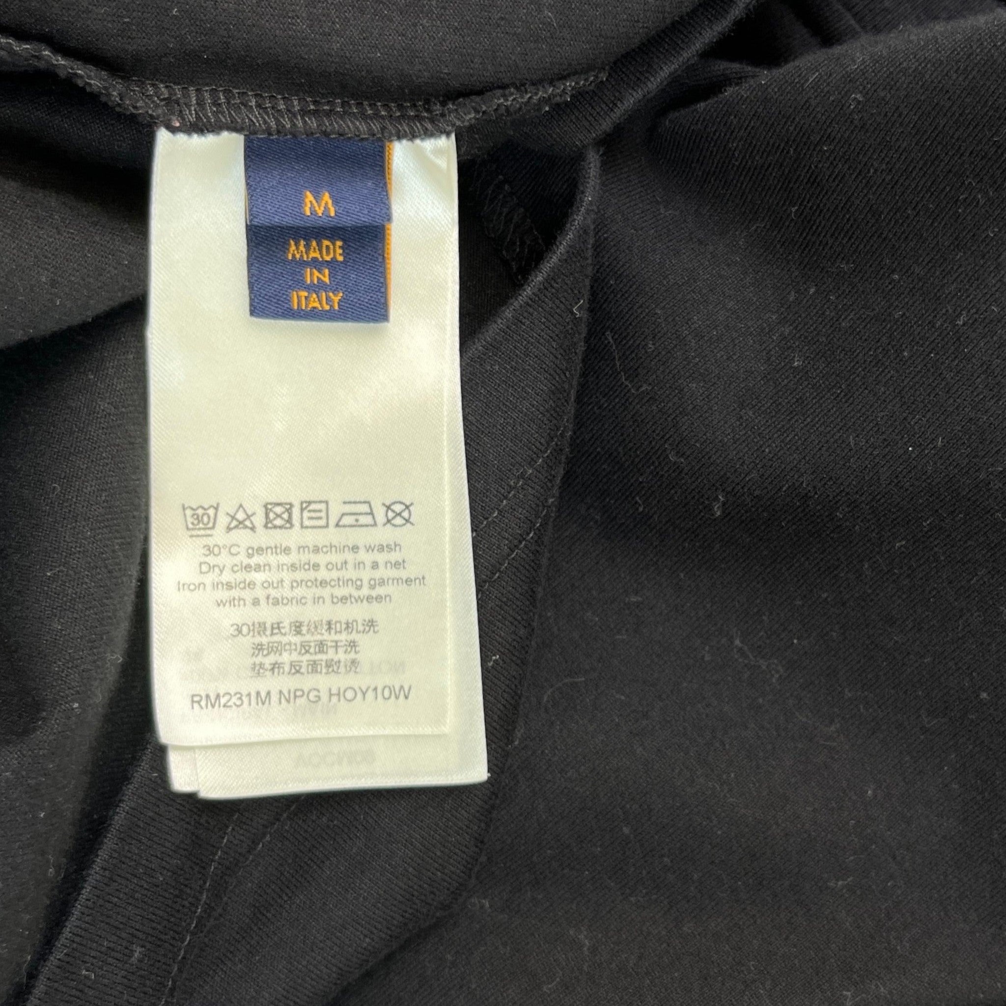 Men's Concert Print T-Shirt Black Size M