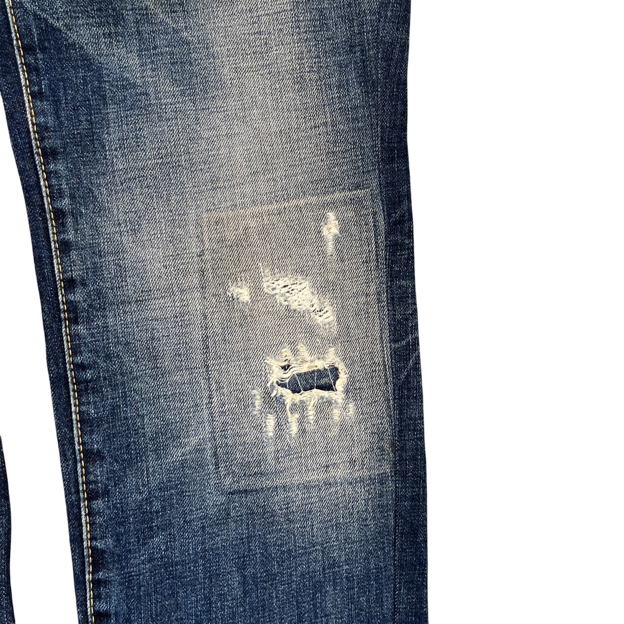 Men's Distressed Jeans Blue Size IT 48 / UK 32