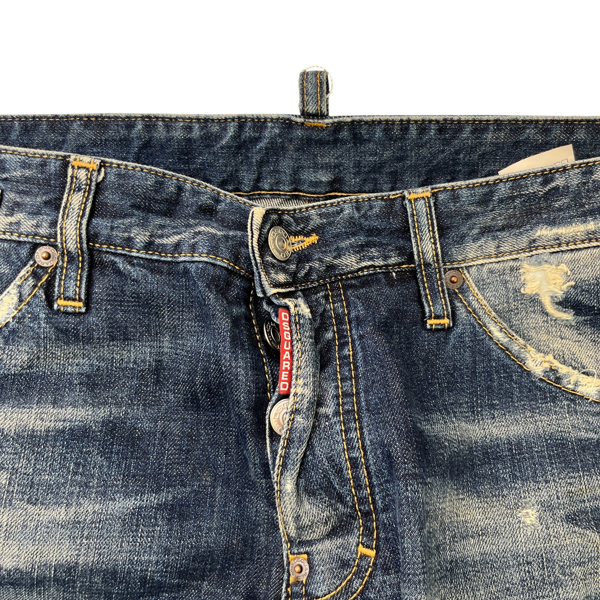 Men's Distressed Jeans Blue Size IT 48 / UK 32
