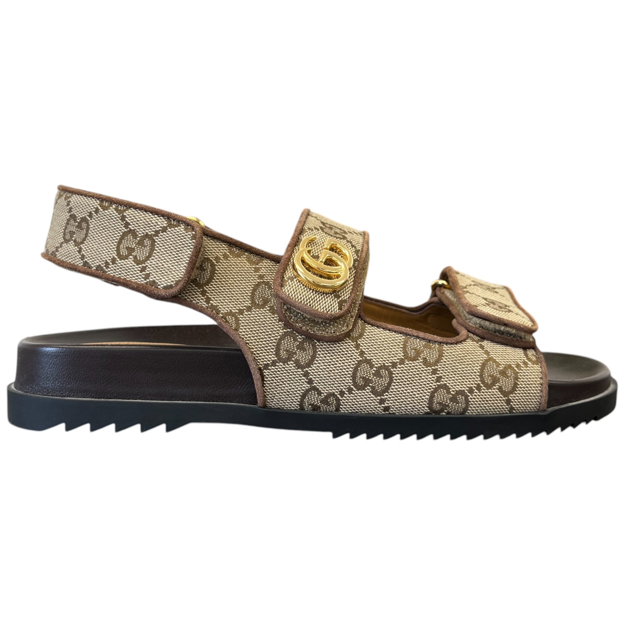 Women's Gg Supreme Double Strap Sandals Brown Size EU 38.5 / UK 5.5