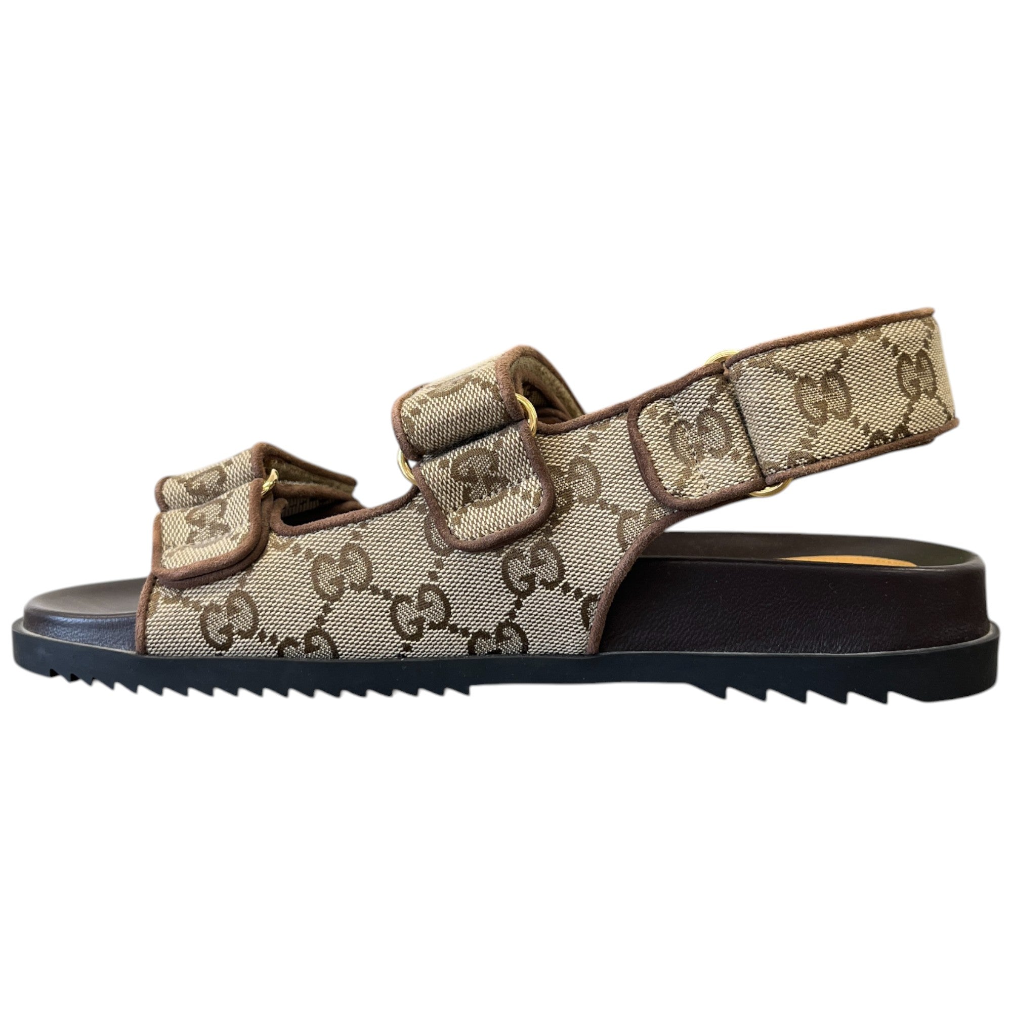 Women's Gg Supreme Double Strap Sandals Brown Size EU 38.5 / UK 5.5