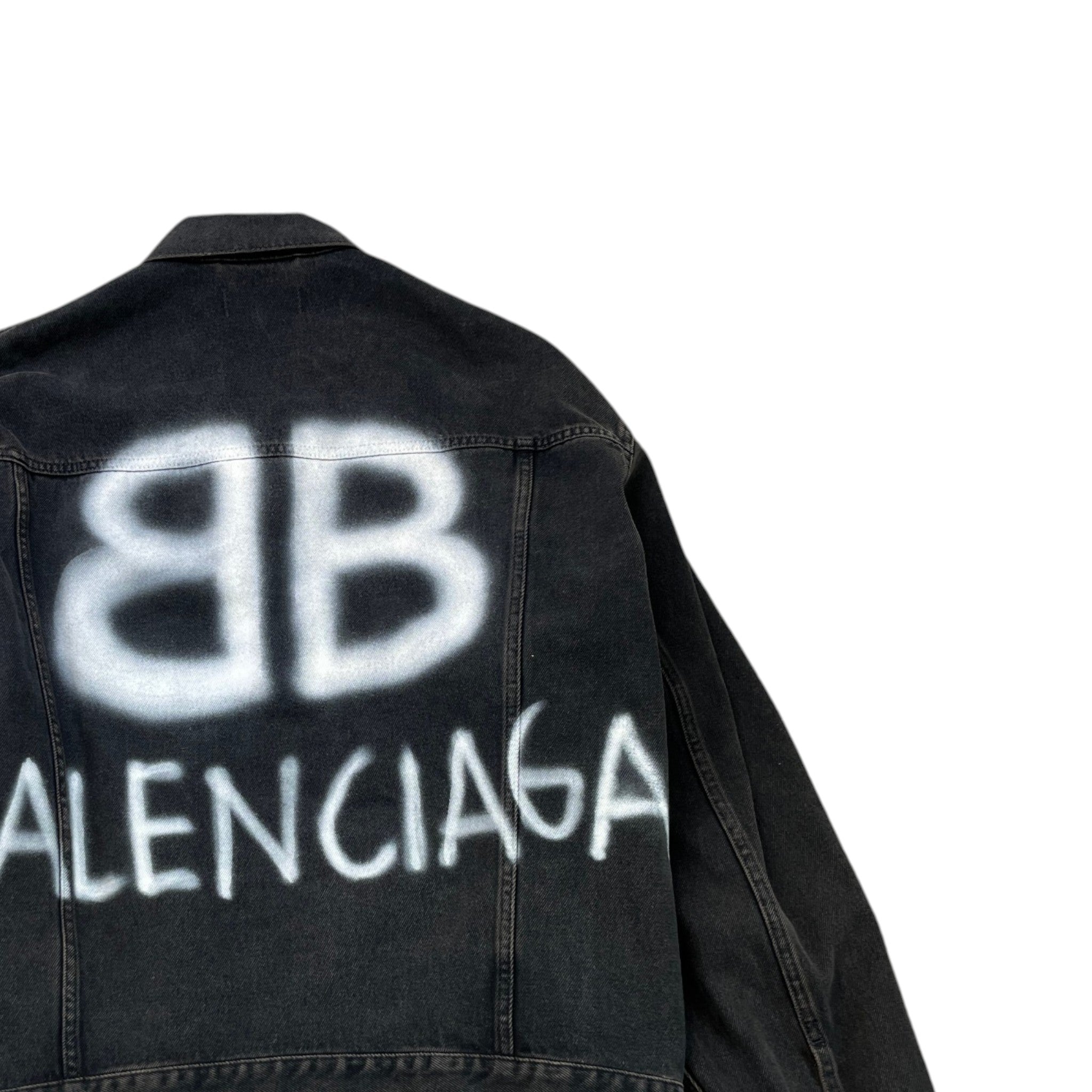 Men's Bb Spray Paint Jacket Black Size XS