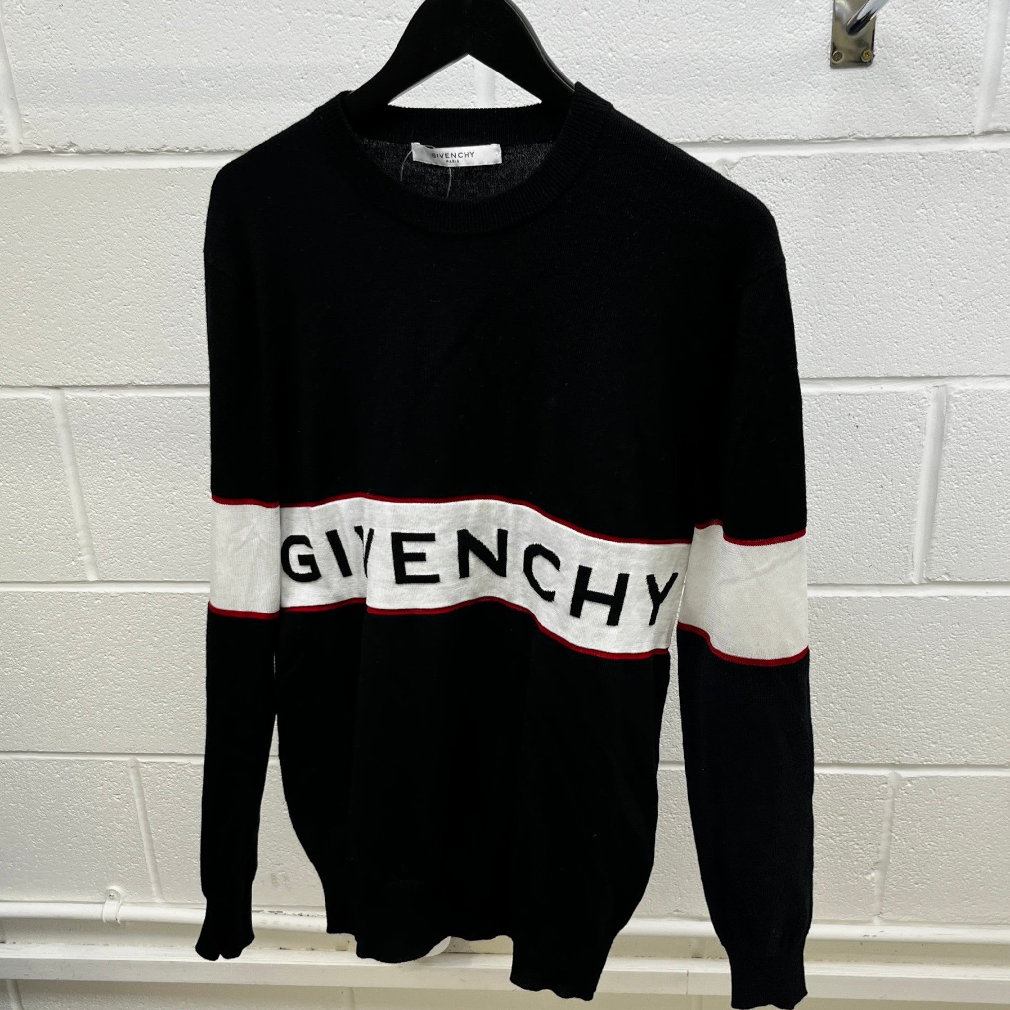 Men's Logo Print Sweatshirt Black Size L
