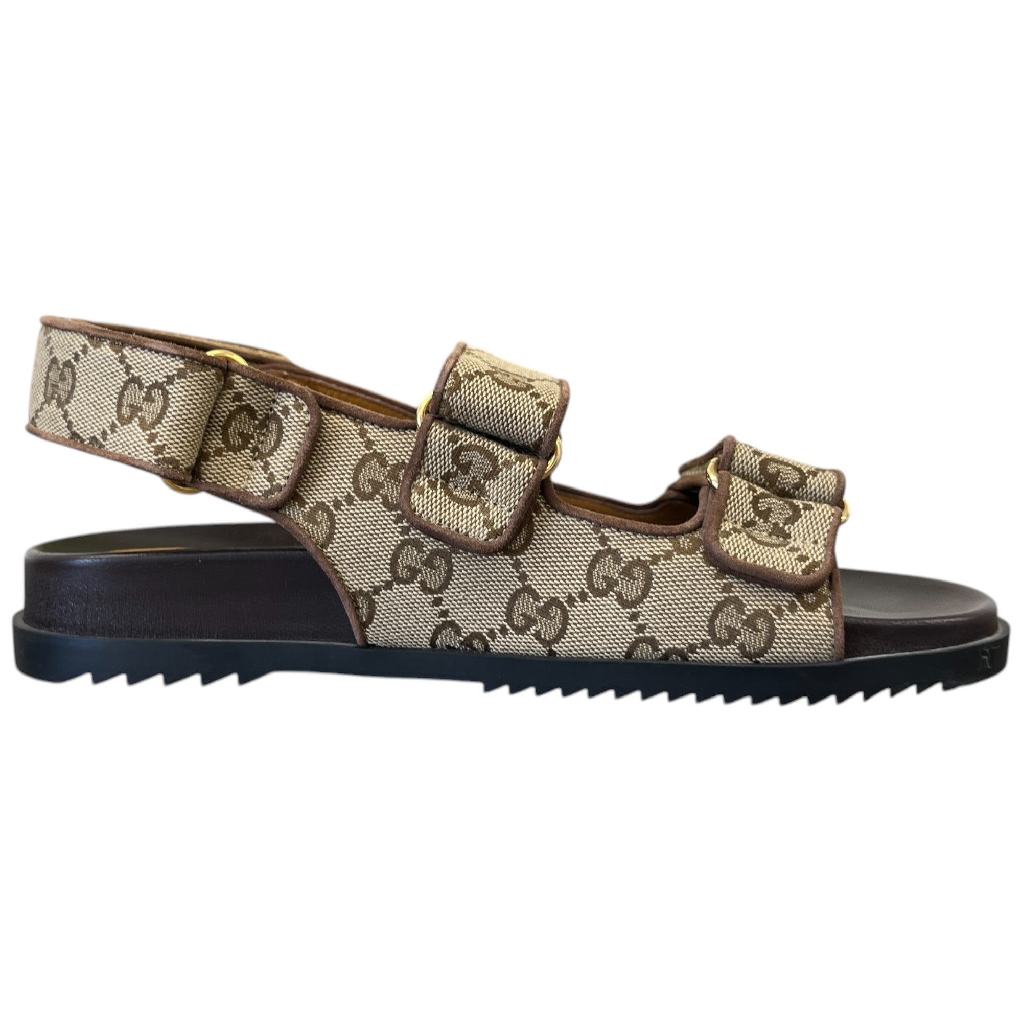 Women's Gg Supreme Double Strap Sandals Brown Size EU 38.5 / UK 5.5