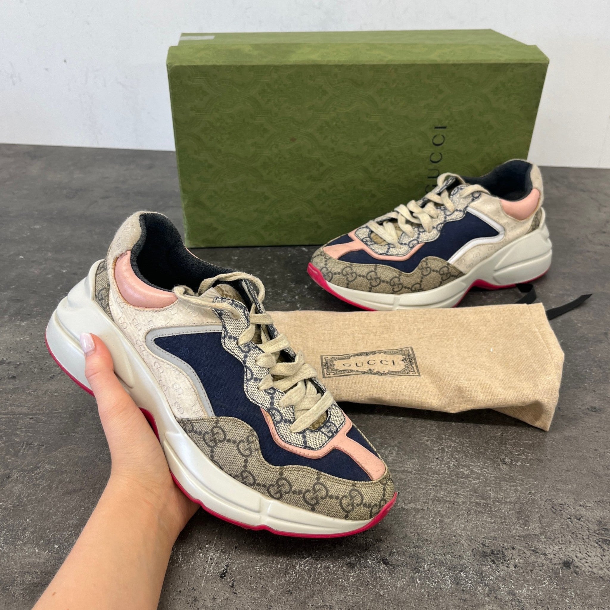 Women's Rhyton Low Trainers Beige Size EU 38 / UK 5