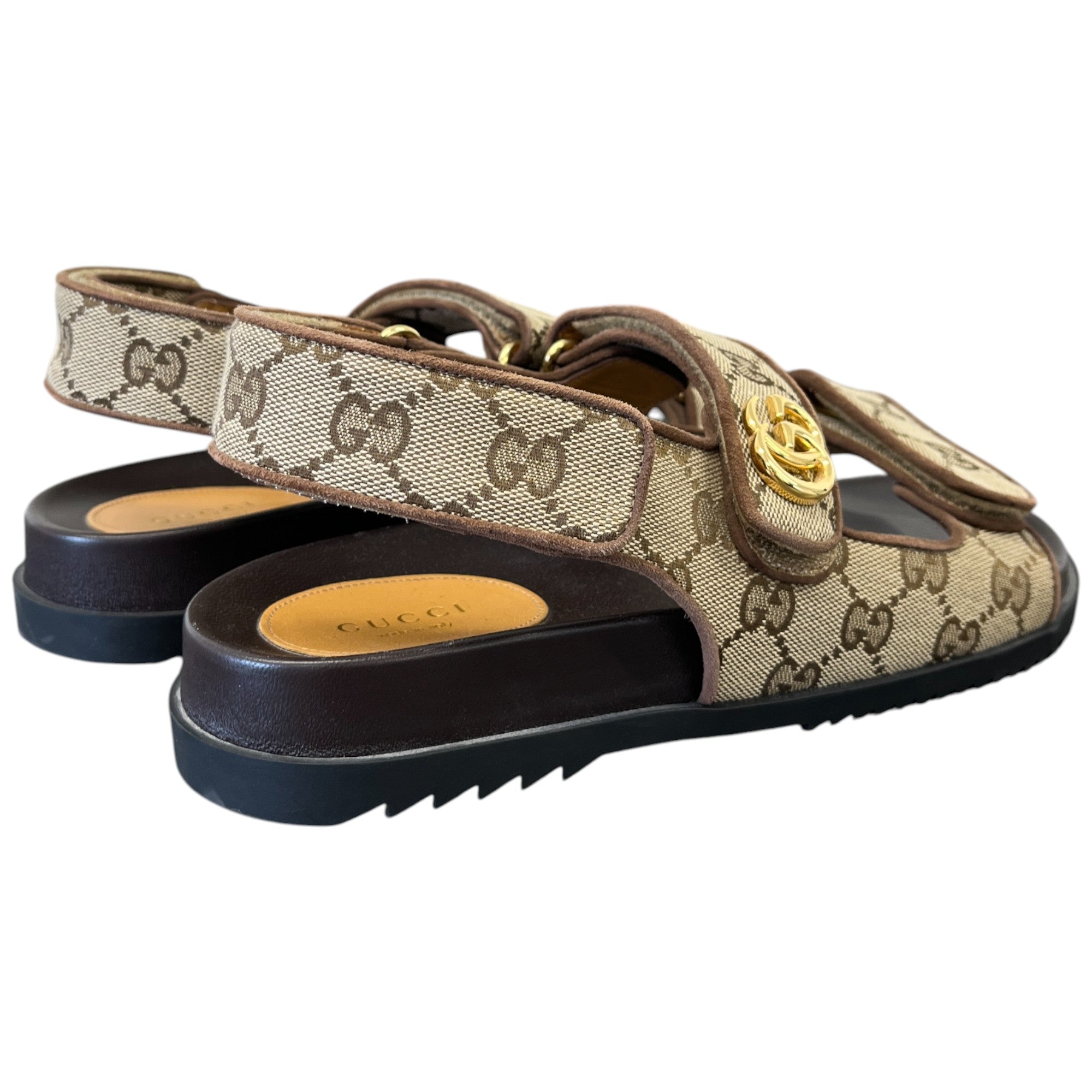 Women's Gg Supreme Double Strap Sandals Brown Size EU 38.5 / UK 5.5