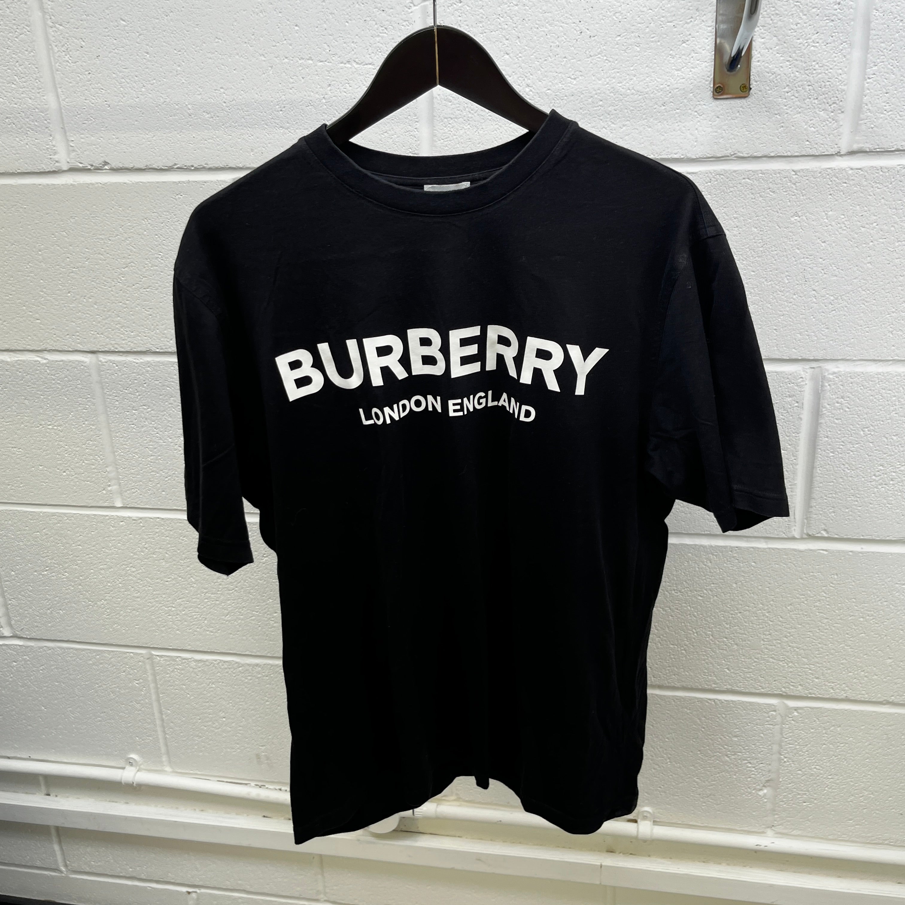 Men's Logo Print T-Shirt Black Size M
