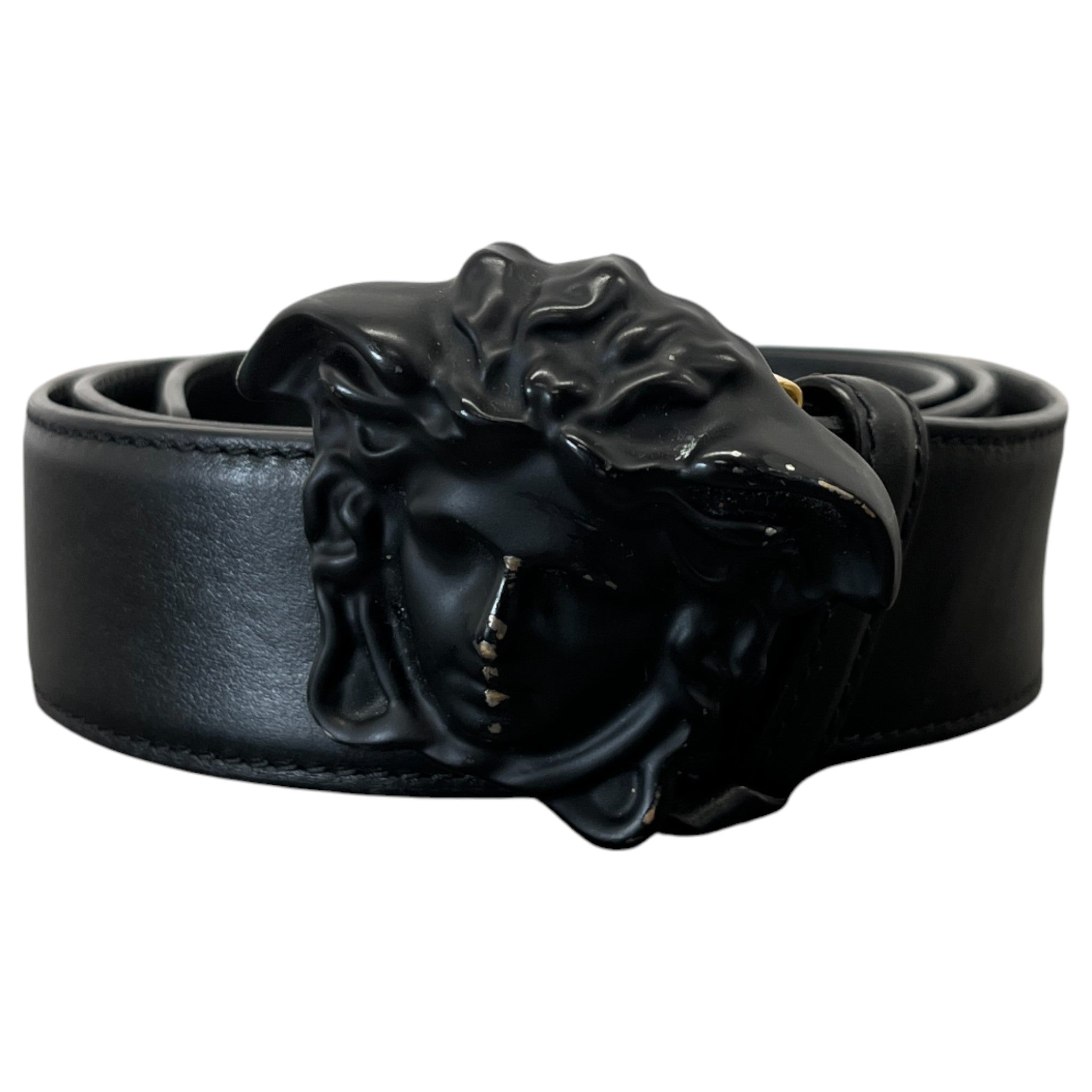 Men's Medusa Head Belt Black Size Waist 38"