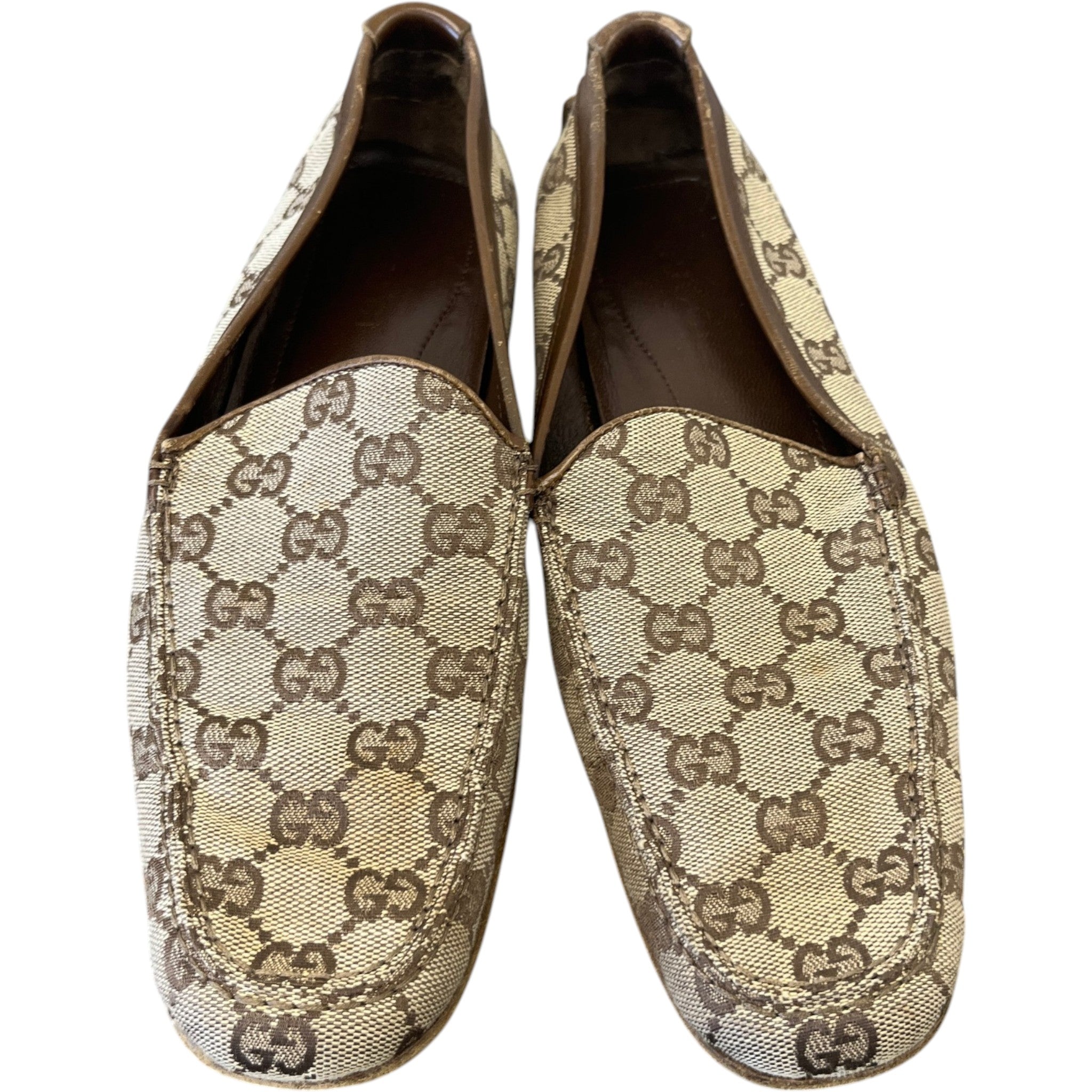 Women's Gg Supreme Loafers Beige Size EU 38.5 / UK 5.5