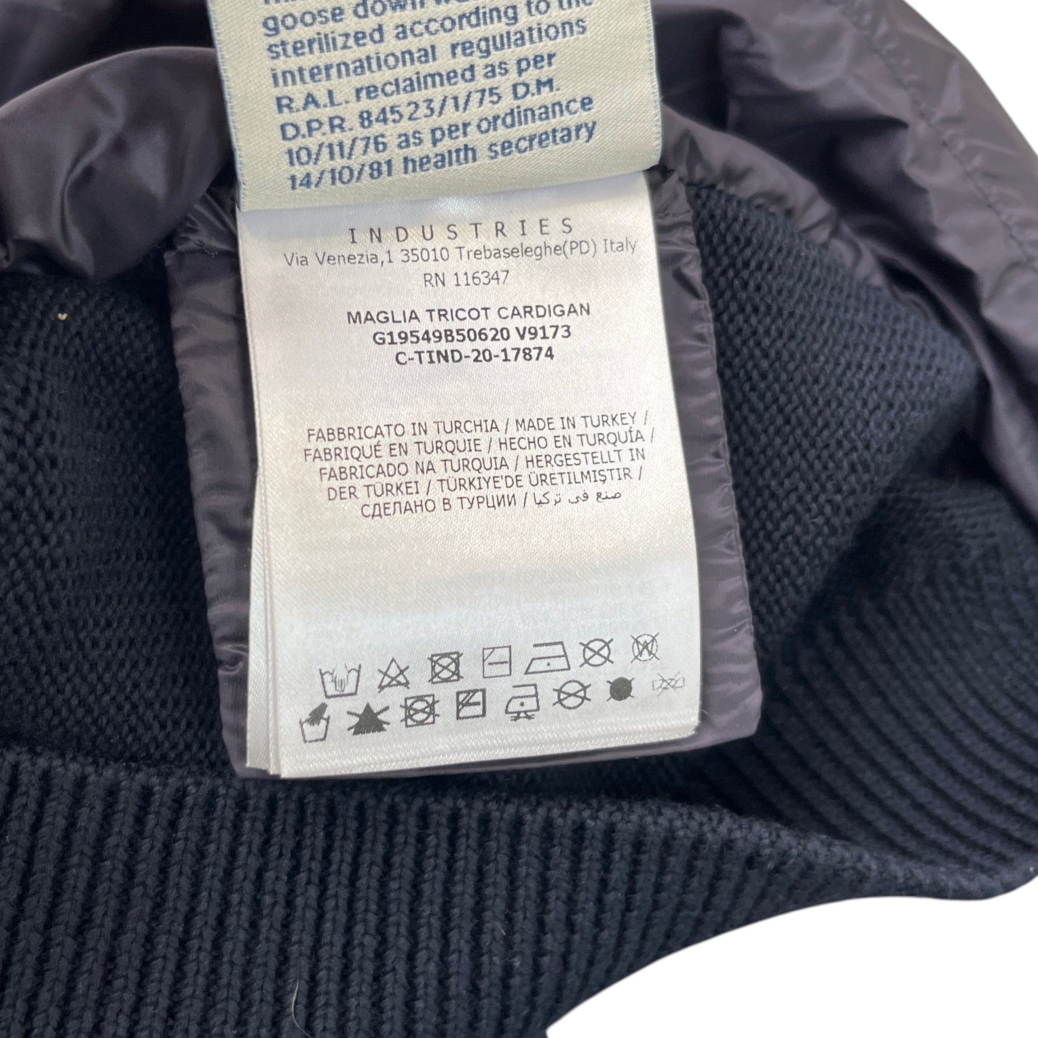 Men's Boys Age 8 Maglia Down Jacket Navy Size XXS