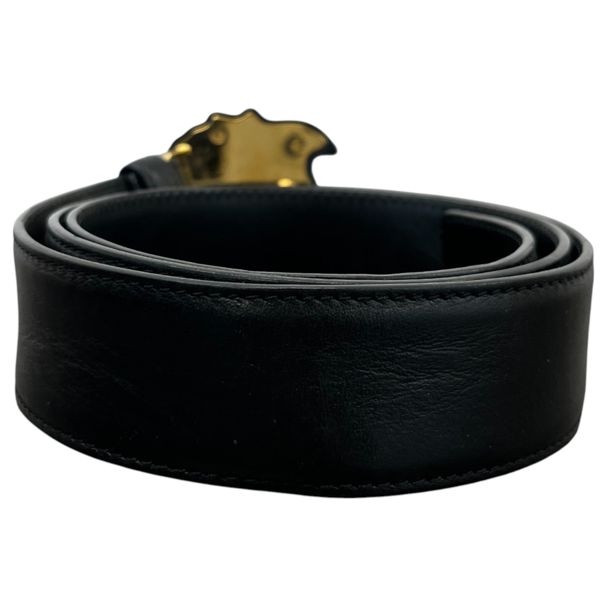 Men's Medusa Head Belt Black Size Waist 38"