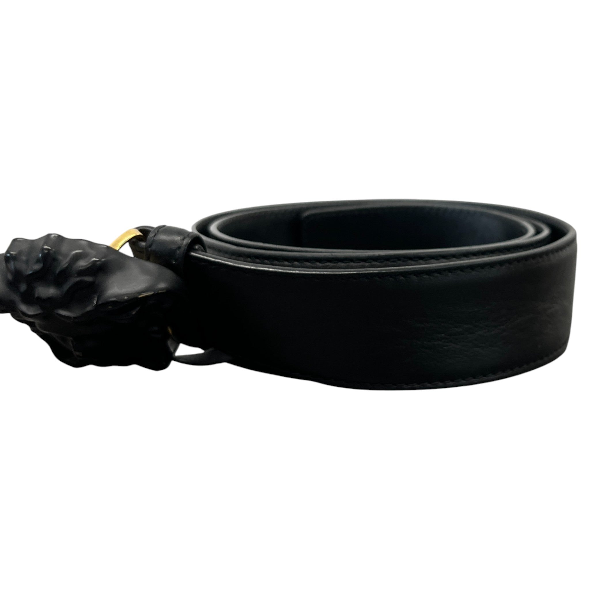 Men's Medusa Head Belt Black Size Waist 38"