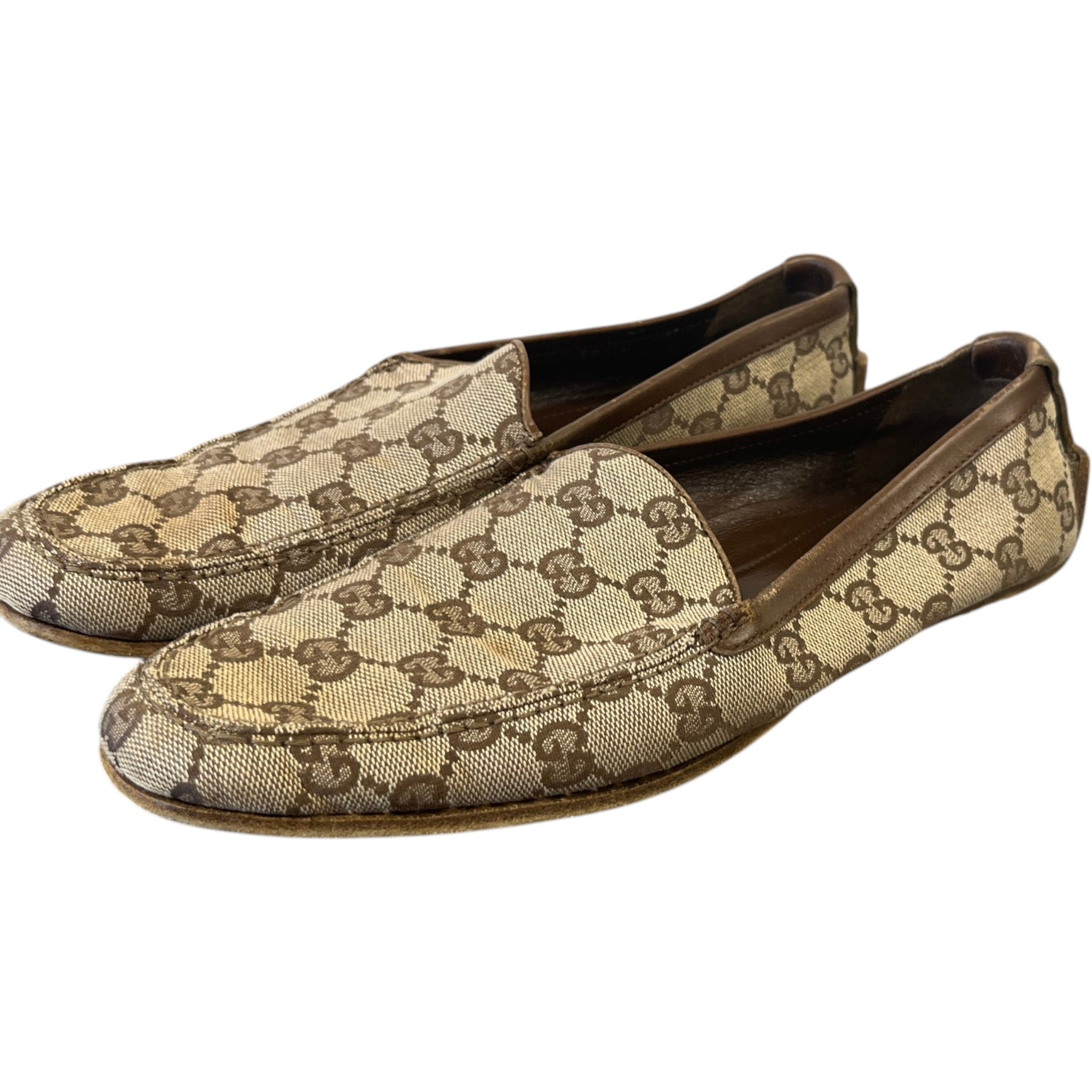 Women's Gg Supreme Loafers Beige Size EU 38.5 / UK 5.5