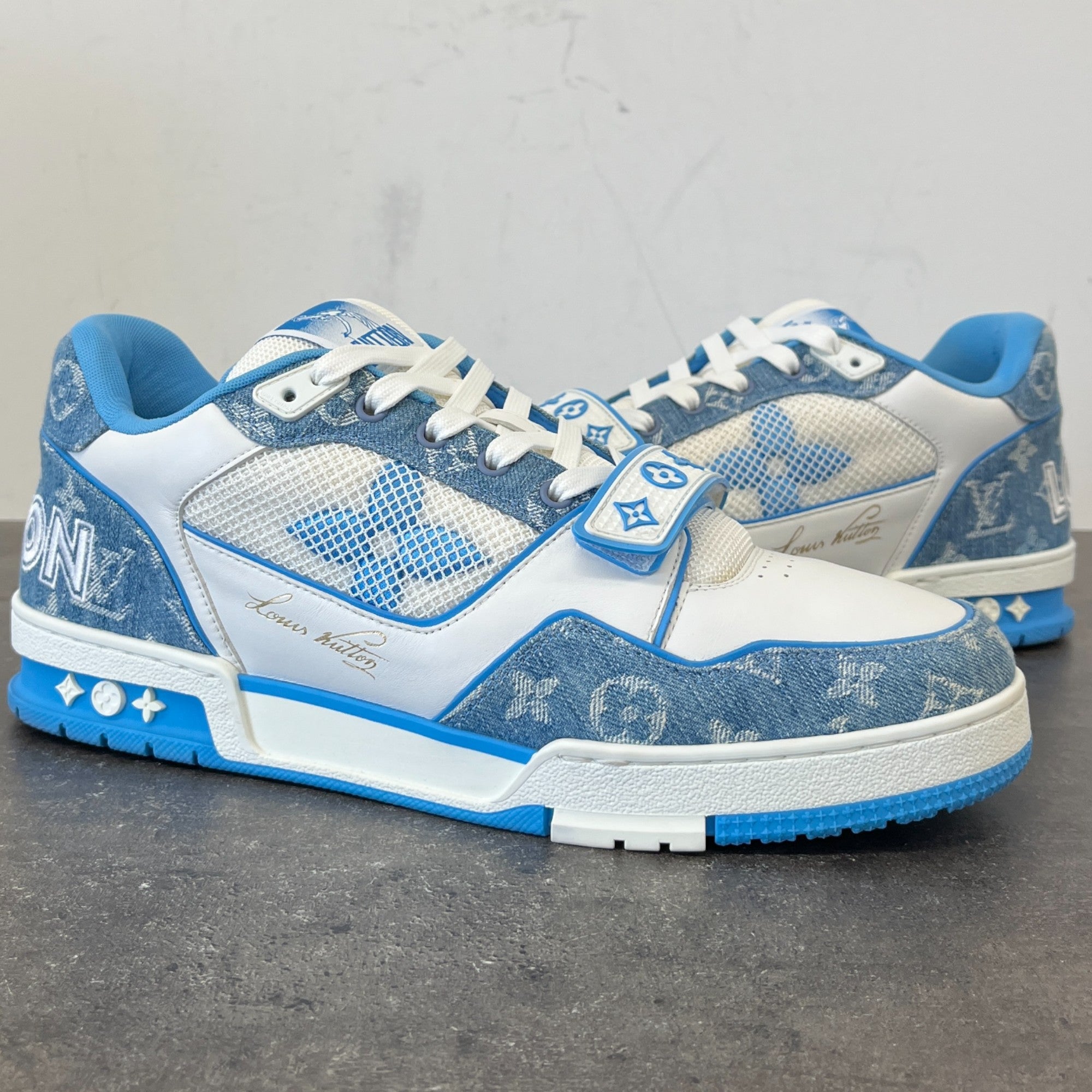 Men's Lv Low Trainers Blue Size EU 44 / UK 10